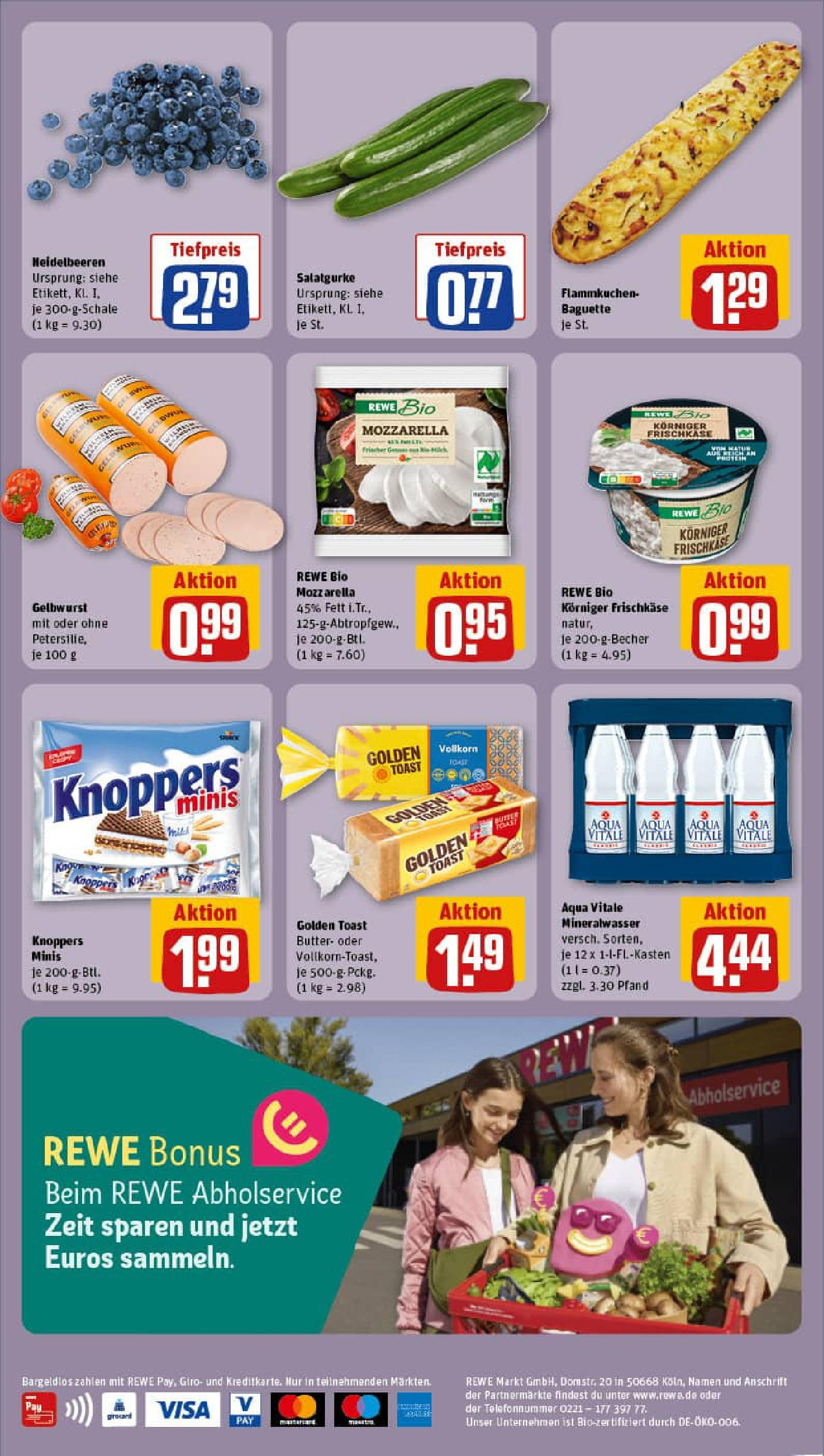 REWE Prospekt ab 07.09.2025 zum Blättern » Angebote | Seite: 2 | Produkte: Toast, Mozzarella, Baguette, Heidelbeeren REWE Prospekt ab 07.09.2025 zum Blättern » Angebote | Seite: 2 | Produkte: Toast, Mozzarella, Baguette, Heidelbeeren