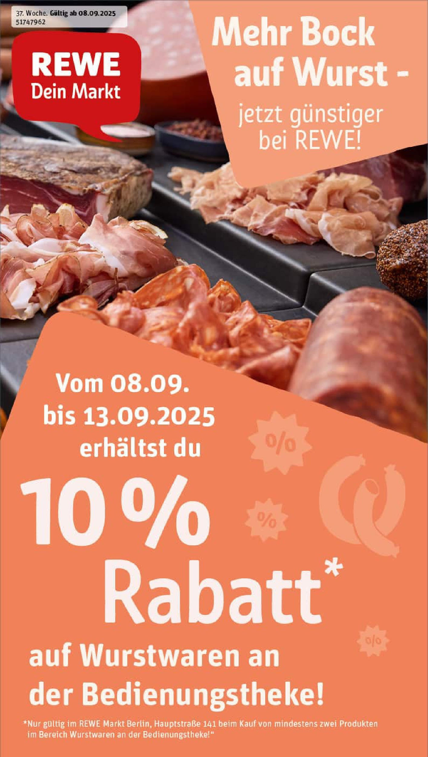 REWE Prospekt ab 07.09.2025 zum Blättern » Angebote | Seite: 1 | Produkte: Wurst REWE Prospekt ab 07.09.2025 zum Blättern » Angebote | Seite: 1 | Produkte: Wurst