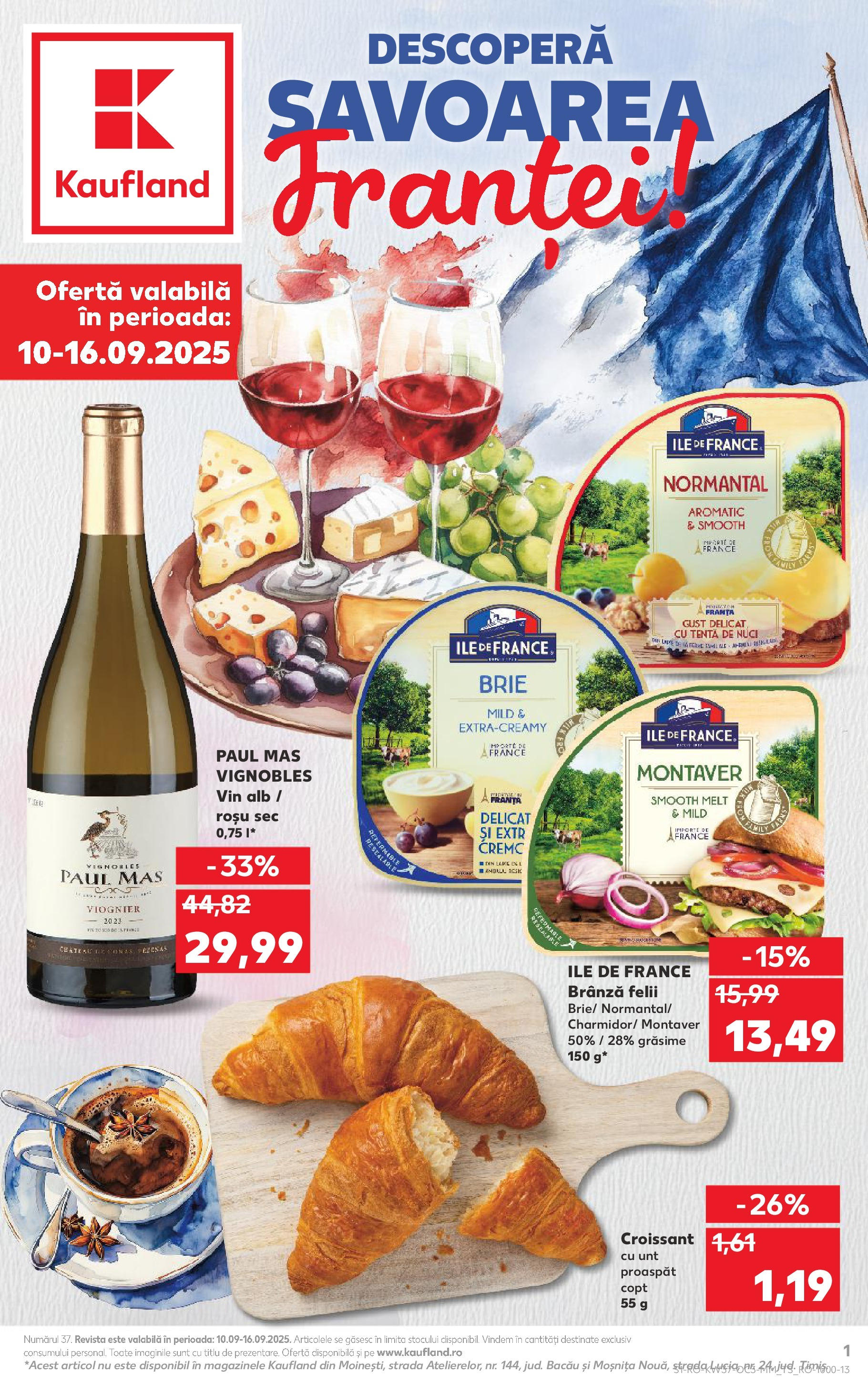 Catalog Kaufland - Domnesti 09.09.2025 - Revista si Oferta | Pagină: 1 | Produse: Unt, Brânză, Vin, Nuci