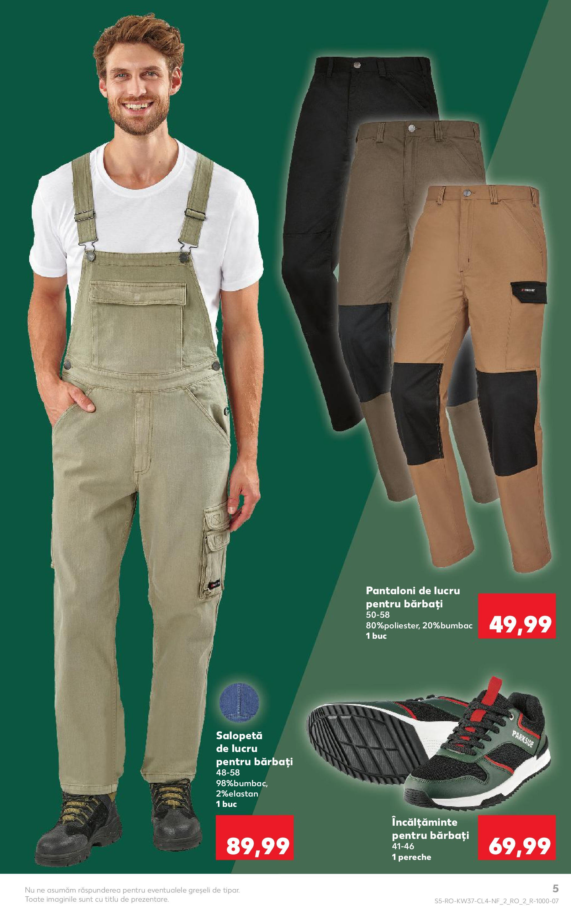 Catalog Kaufland - Ploiești 09.09.2025 - Revista si Oferta | Pagină: 5 | Produse: Bornoz takımı, Pantaloni, Salopetă