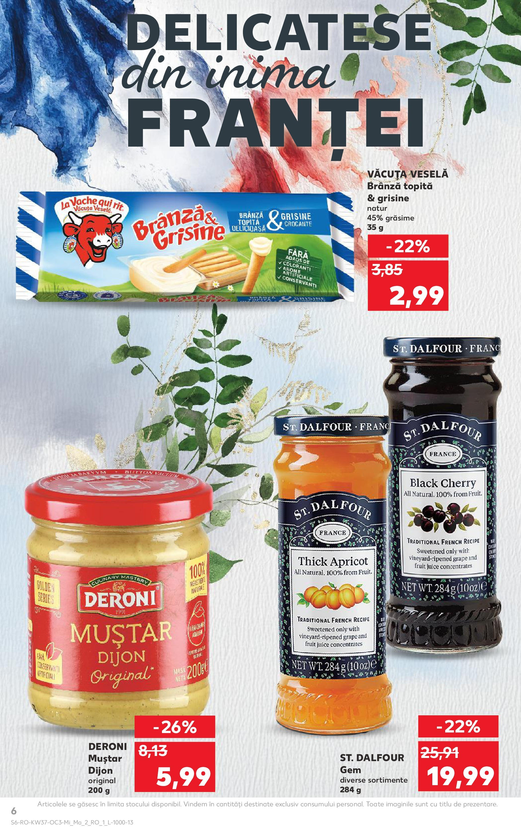 Catalog Kaufland - Domnesti 09.09.2025 - Revista si Oferta | Pagină: 6 | Produse: Masă, Gem, Brânză, Muștar