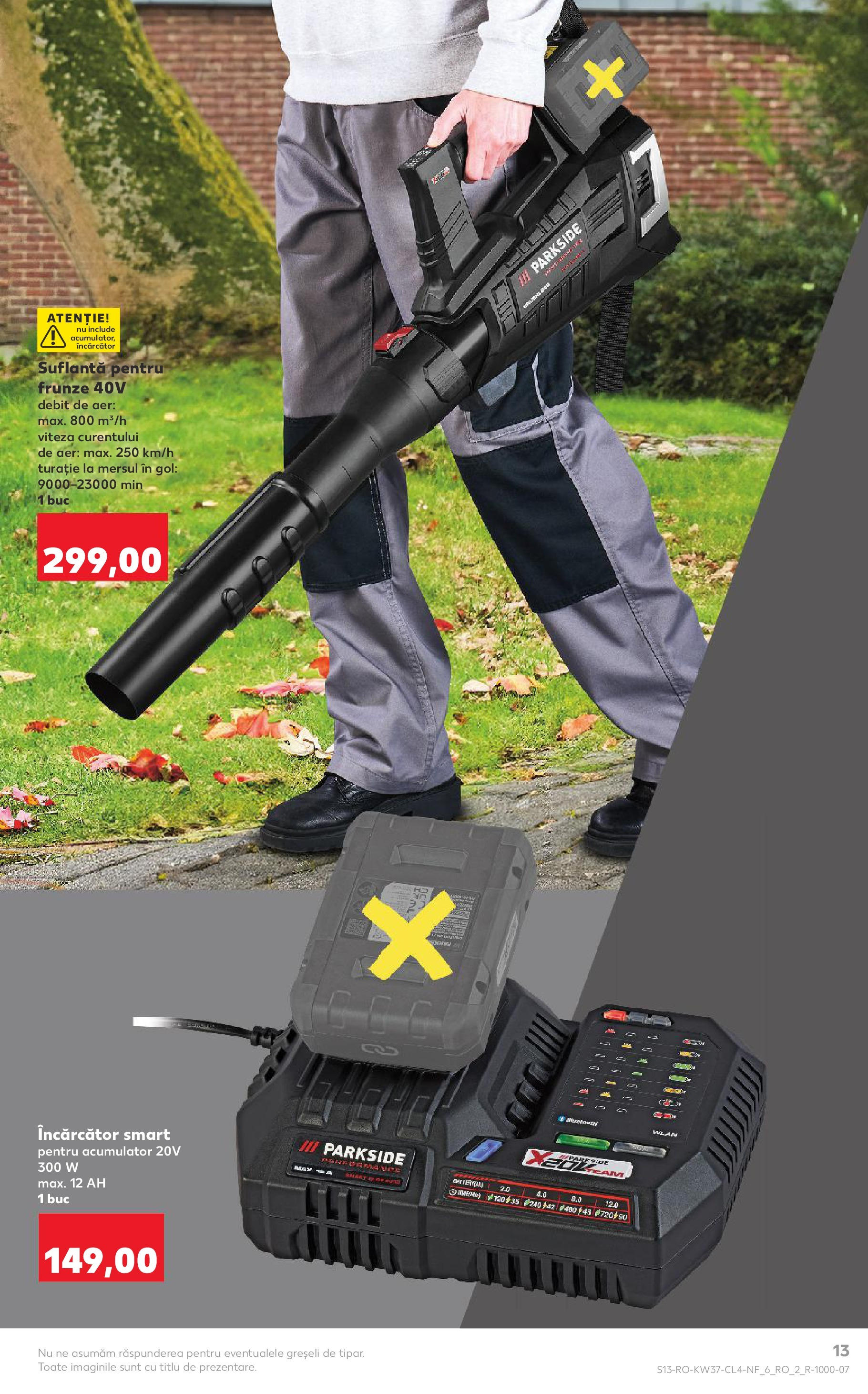Catalog Kaufland - Ploiești 09.09.2025 - Revista si Oferta | Pagină: 13 | Produse: Încărcător, Suflantă