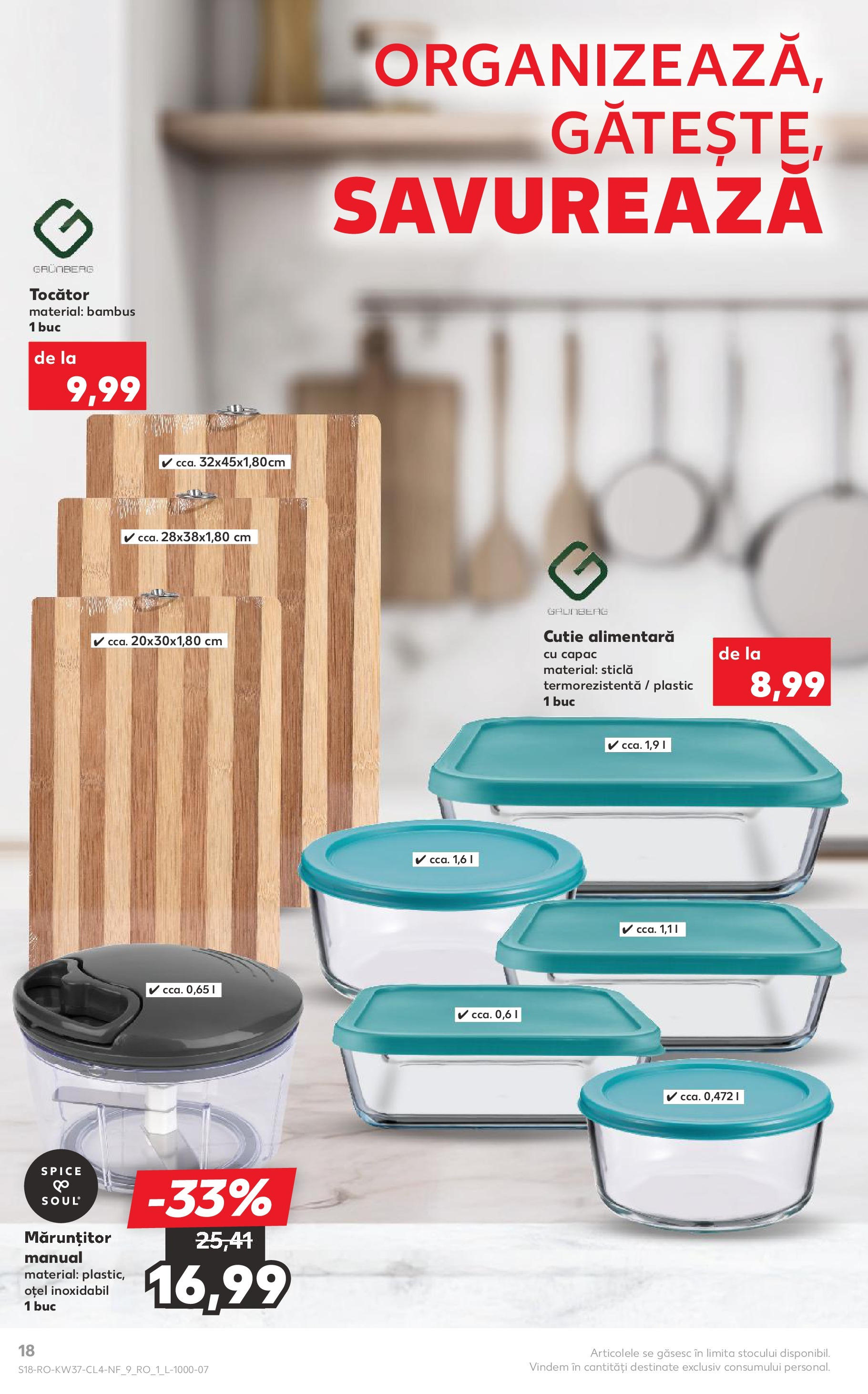 Catalog Kaufland - Ploiești 09.09.2025 - Revista si Oferta | Pagină: 18 | Produse: Cutie, Tocător