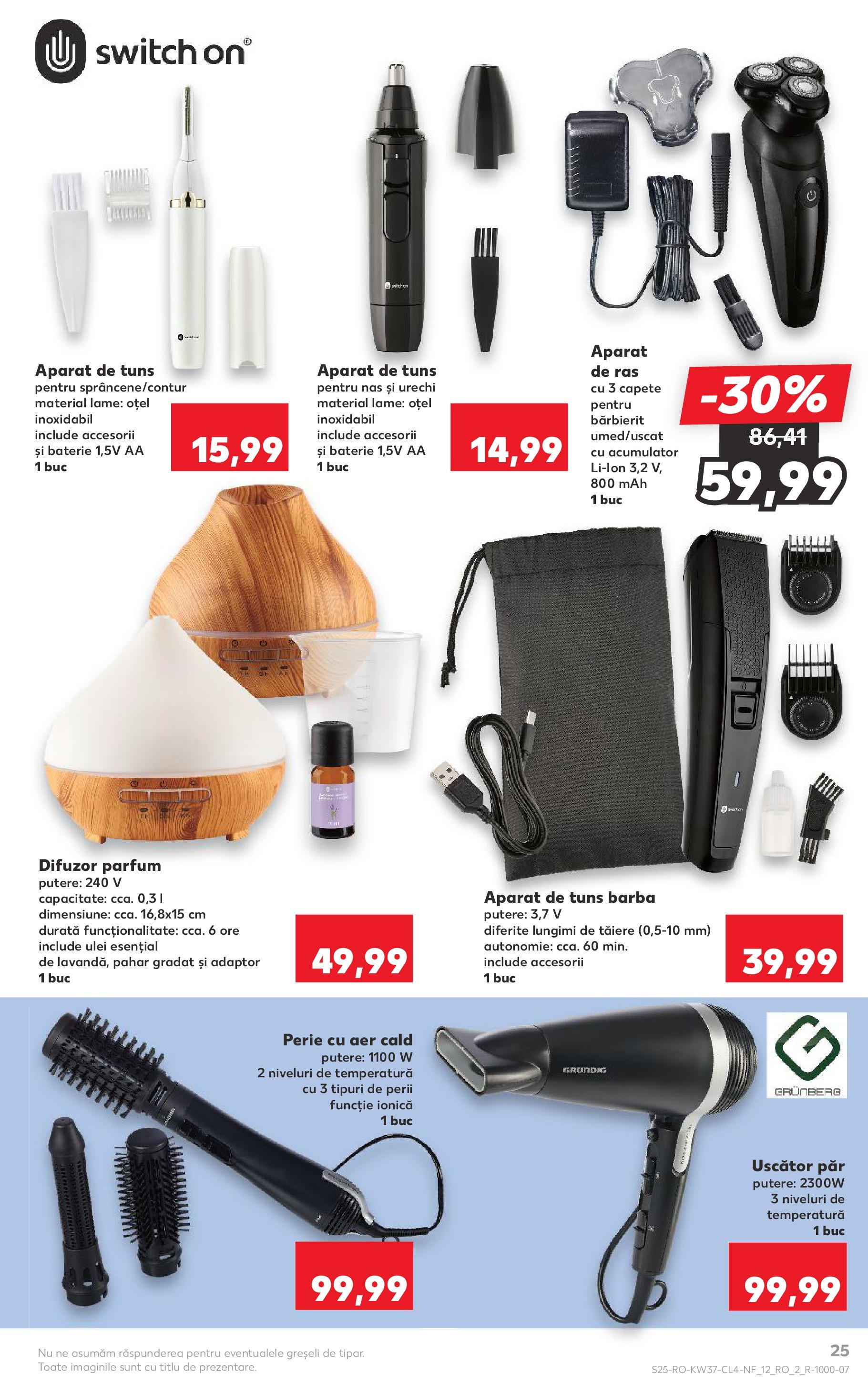 Catalog Kaufland - Ploiești 09.09.2025 - Revista si Oferta | Pagină: 25 | Produse: Uscător, Baterie, Perie, Ulei