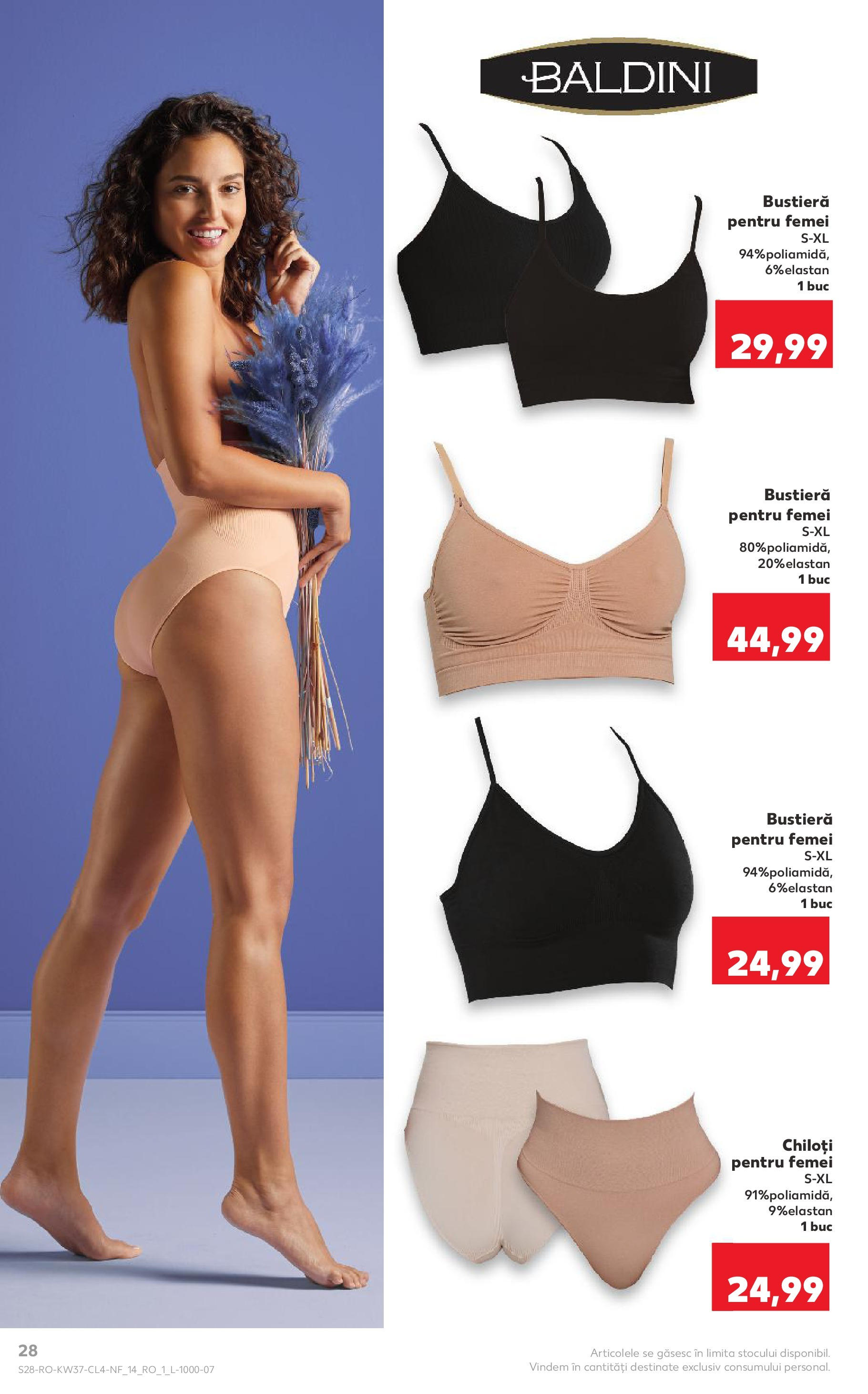 Catalog Kaufland - Ploiești 09.09.2025 - Revista si Oferta | Pagină: 28 | Produse: Bustieră, Chiloți