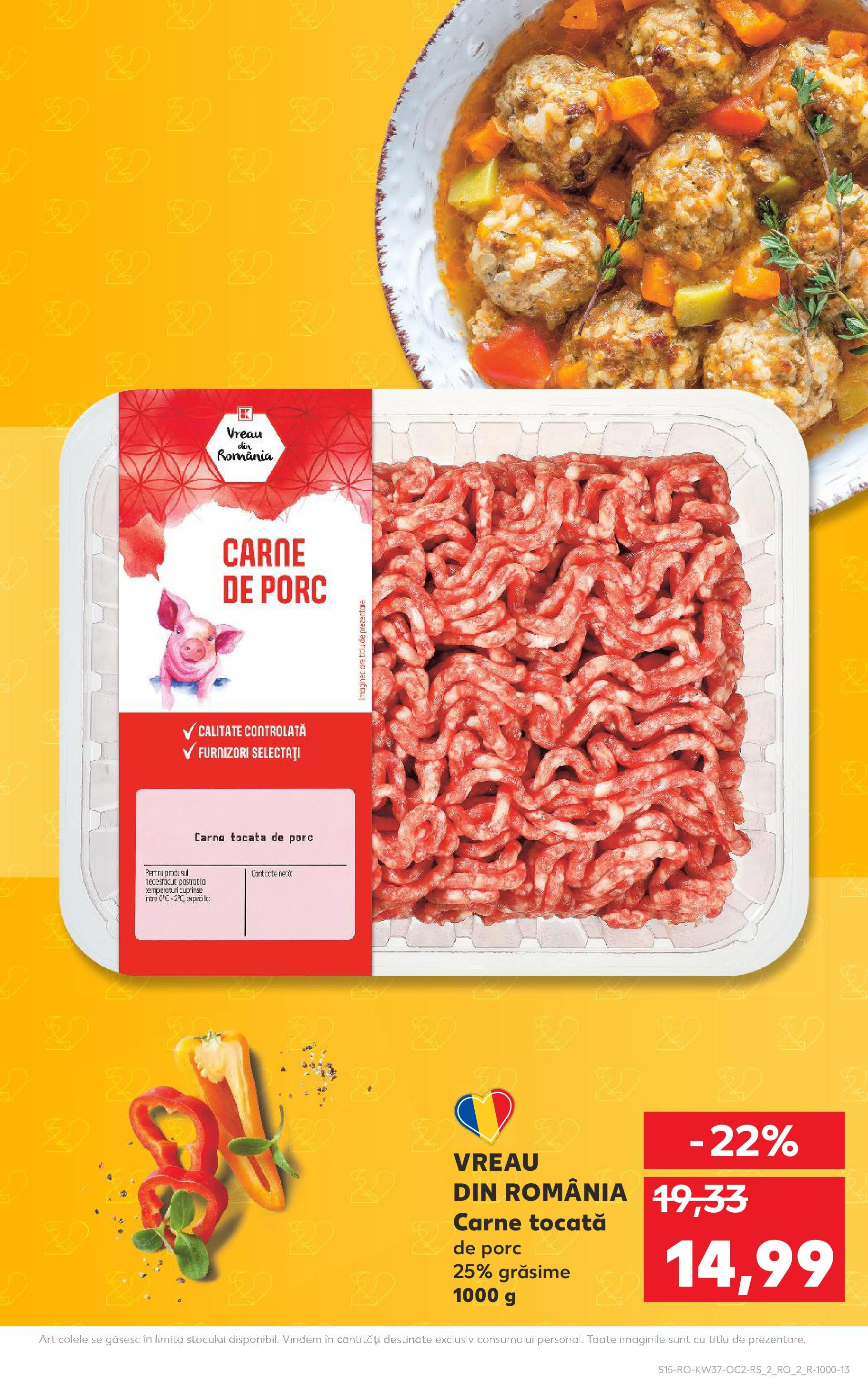 Catalog Kaufland - Pitești 09.09.2025 - Revista si Oferta | Pagină: 15 | Produse: Carne De Porc, Carne tocată