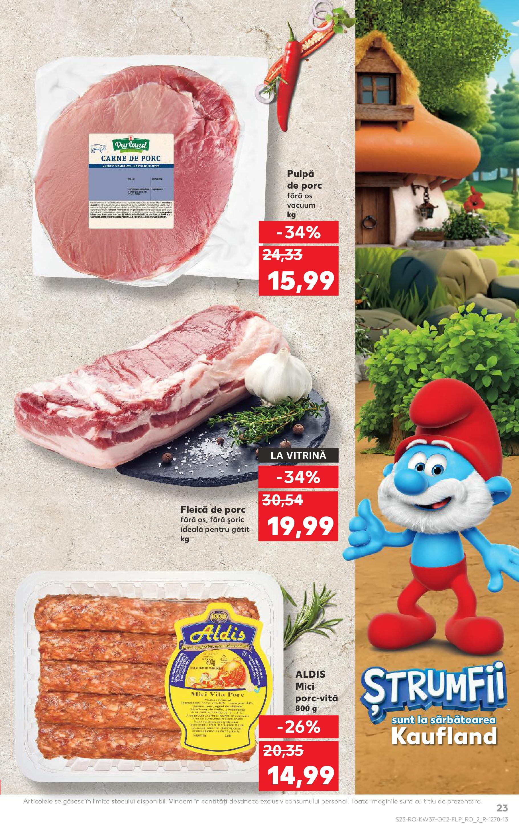 Catalog Kaufland - Sfântu Gheorghe 09.09.2025 - Revista si Oferta | Pagină: 23 | Produse: Vitrină, Mici, Carne De Porc, Fleică