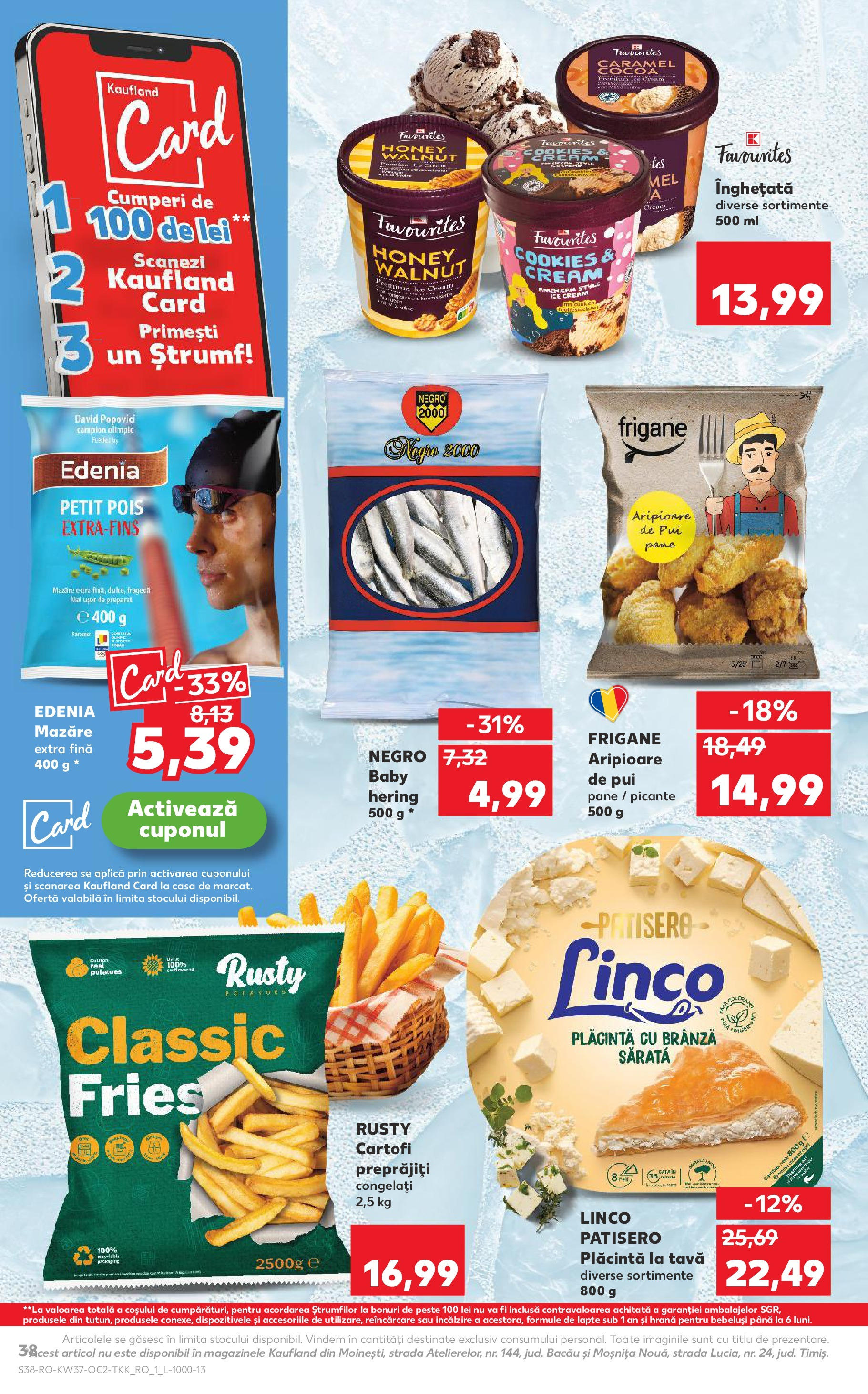 Catalog Kaufland - Pitești 09.09.2025 - Revista si Oferta | Pagină: 38 | Produse: Delgeç, Mazăre, Înghețată, Cartofi