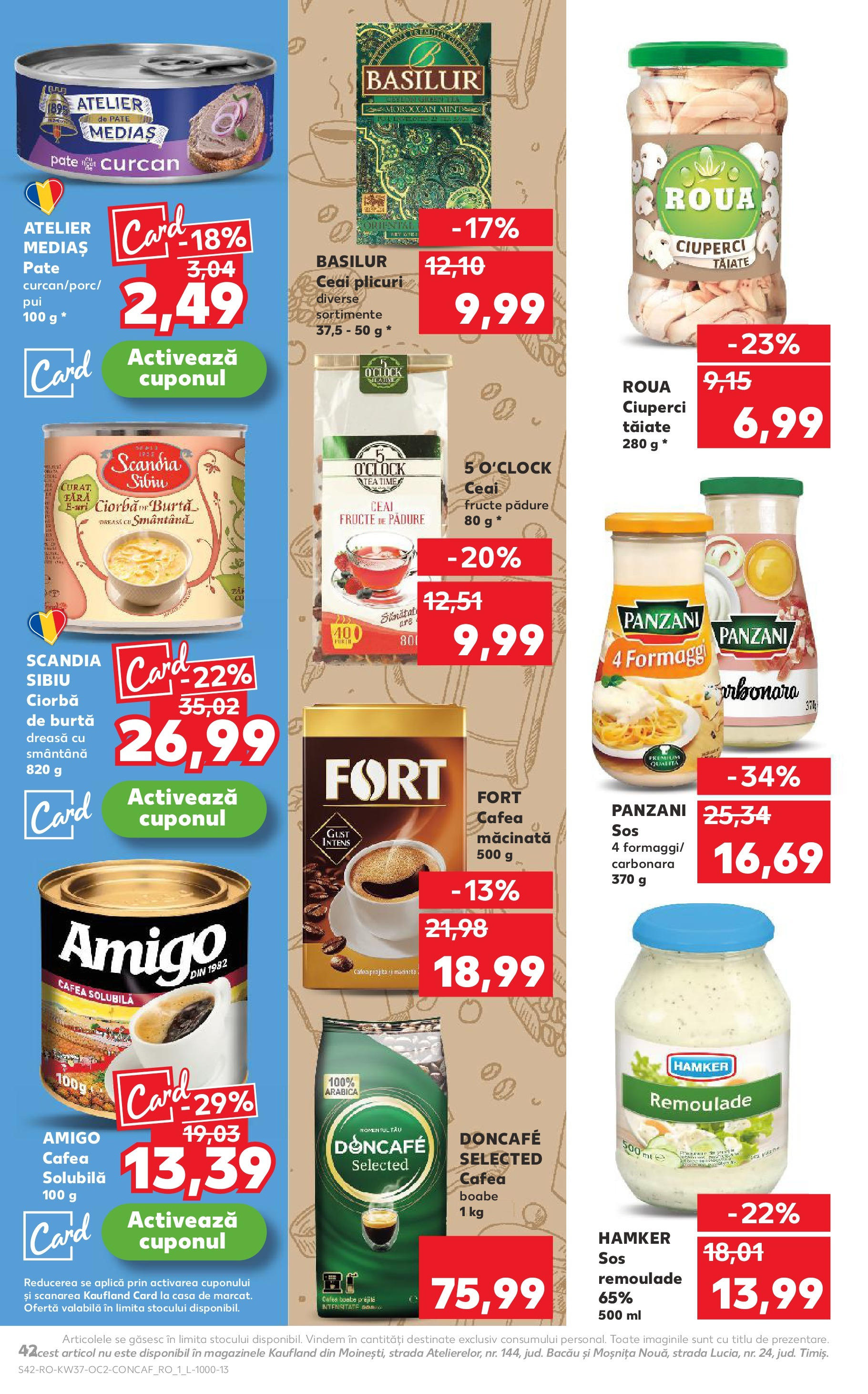 Catalog Kaufland - Pitești 09.09.2025 - Revista si Oferta | Pagină: 42 | Produse: Pate, Cafea, Fructe, Sos