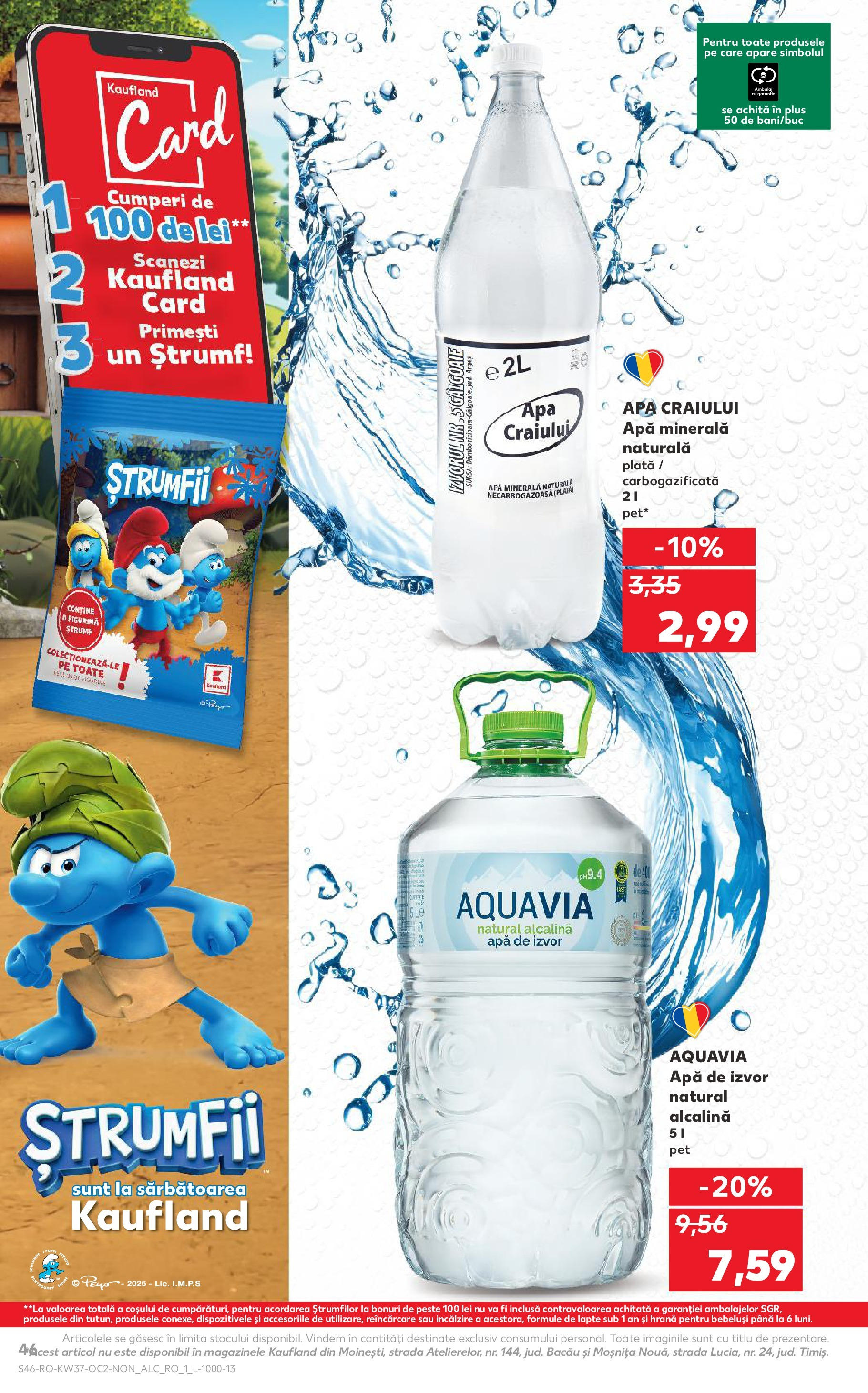 Catalog Kaufland - Pitești 09.09.2025 - Revista si Oferta | Pagină: 46 | Produse: Yazı tahtası kalemi, Lapte, Pește, Apă