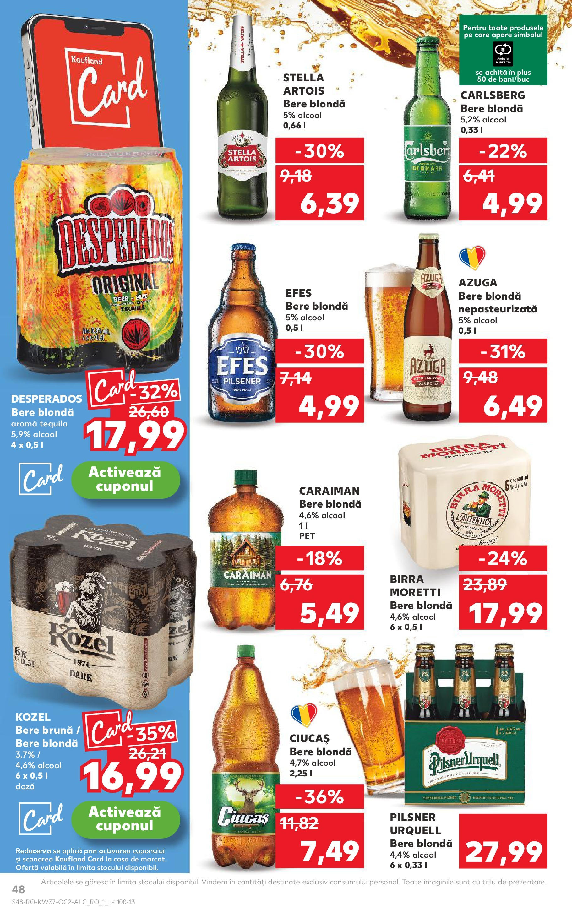 Catalog Kaufland - Sfântu Gheorghe 09.09.2025 - Revista si Oferta | Pagină: 48 | Produse: Eğitim çantaları, Bere