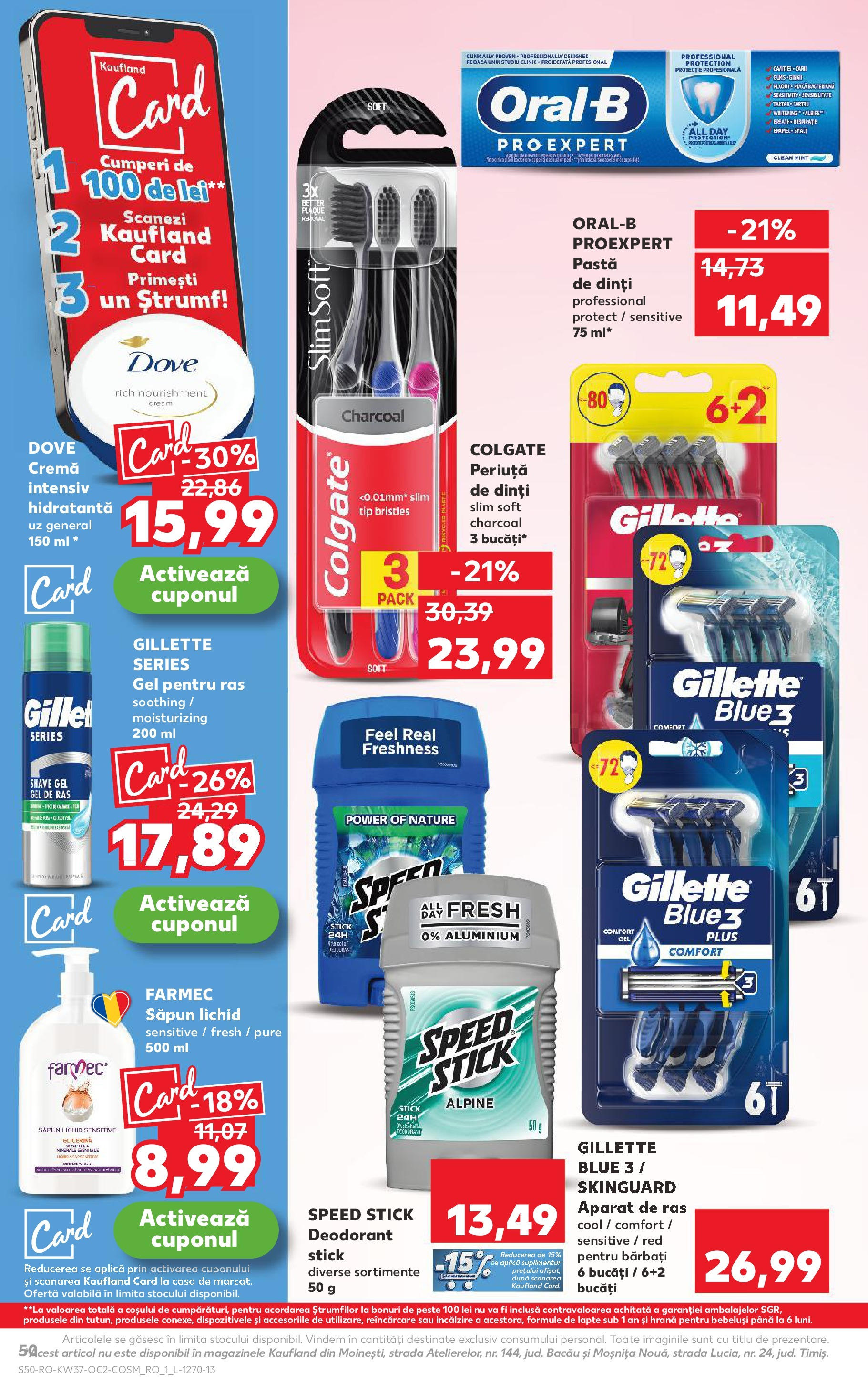 Catalog Kaufland - Sfântu Gheorghe 09.09.2025 - Revista si Oferta | Pagină: 50 | Produse: Gel de ras, Pomelo, Body, Deodorant