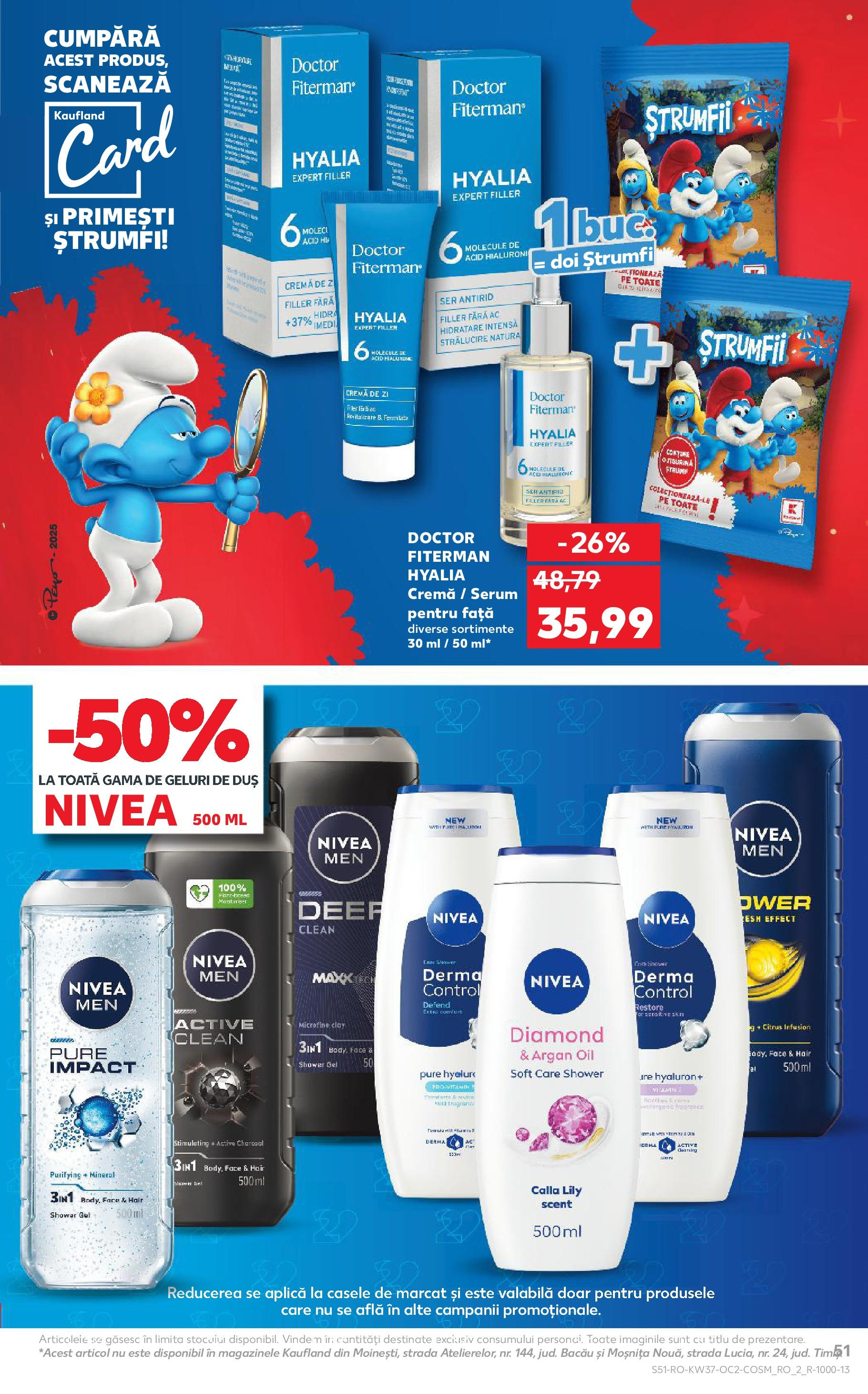 Catalog Kaufland - Pitești 09.09.2025 - Revista si Oferta | Pagină: 51 | Produse: Serum, Cremă de zi, Peluş Köpek Yatağı, Gel de duș