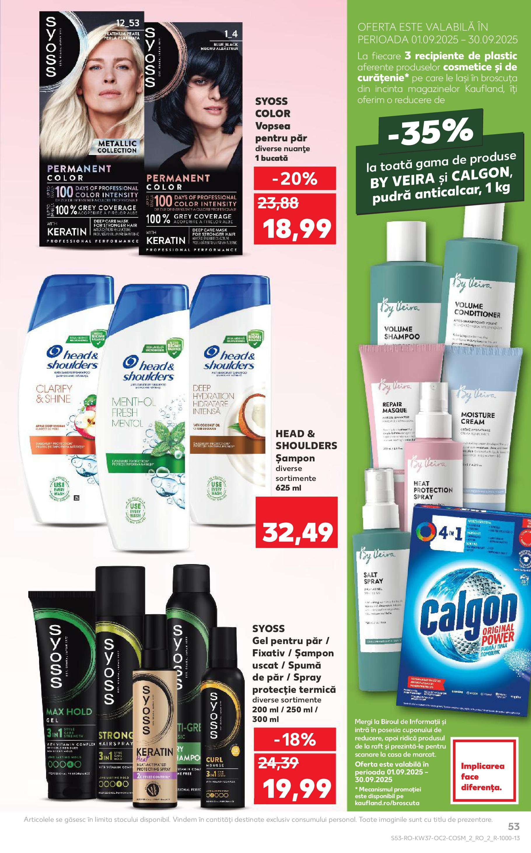 Catalog Kaufland - Pitești 09.09.2025 - Revista si Oferta | Pagină: 53 | Produse: Delgeç, Vopsea, Cremă, Șampon uscat
