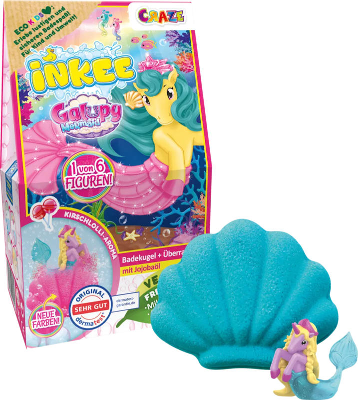 CRAZE Kinder Badezusatz Badebombe Galupy Mermaid