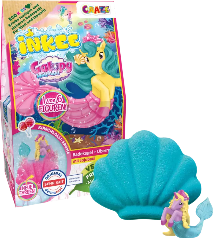 CRAZE Kinder Badezusatz Badebombe Galupy Mermaid