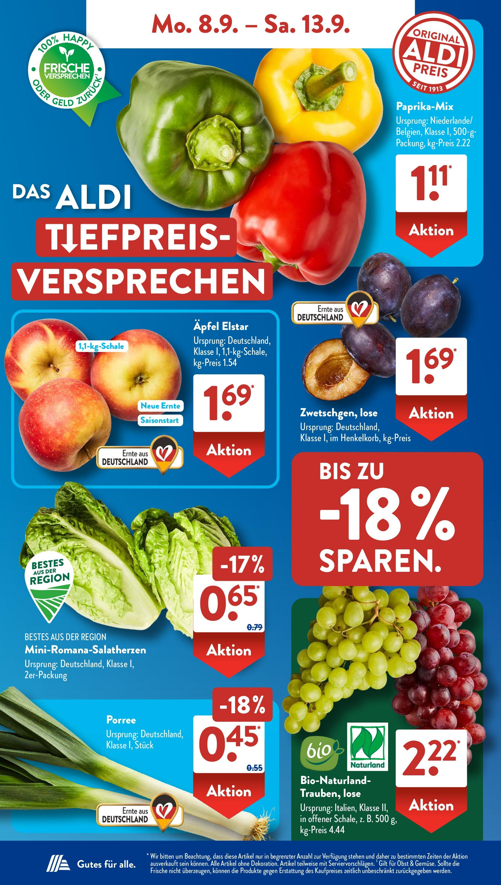 Aldi Süd - Aldi Süd: Wochenangebote (ab 07.09.2025) zum Blättern | Seite: 4 | Produkte: Äpfel, Obst