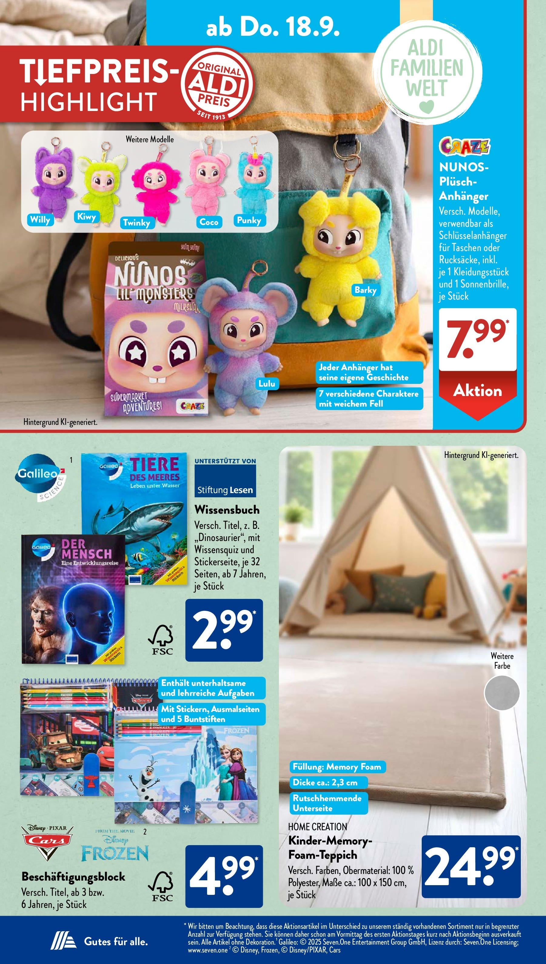 Aldi Süd - Aldi Süd: Wochenangebote (ab 14.09.2025) zum Blättern | Seite: 20 | Produkte: Wasser, Home creation
