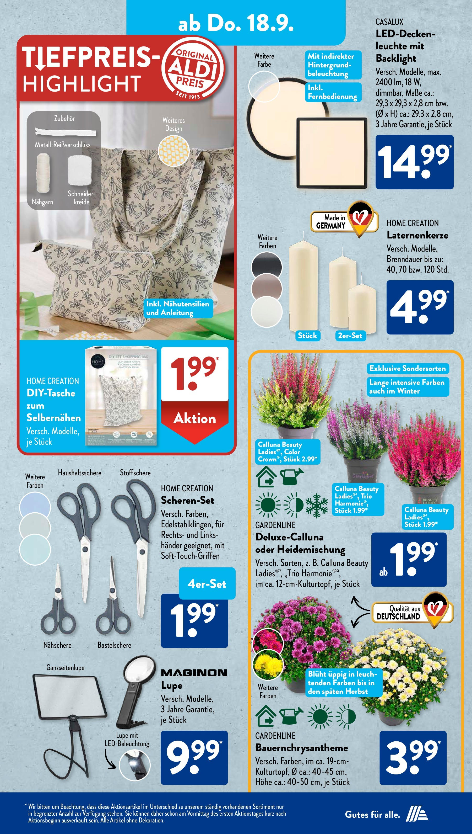 Aldi Süd - Aldi Süd: Wochenangebote (ab 14.09.2025) zum Blättern | Seite: 23 | Produkte: Home creation