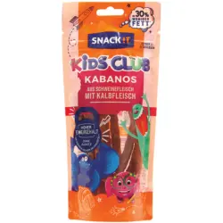KIDS-CLUB Fleischerzeugnis aus Schweine- und Kalbfleisch, fein zerkleinert, geräuchert, gedämpft, getrocknet