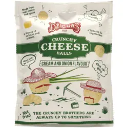 Knabbererzeugnis aus Käse mit Sahne- und Zwiebelgeschmack
