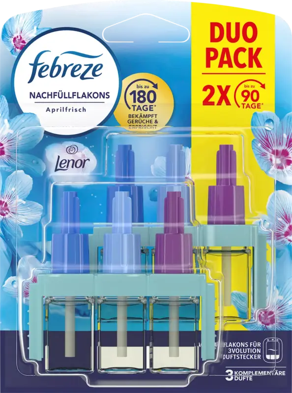 Febreze Lufterfrischer Duftstecker 3Volution Aprilfrisch Nachfüllpack (2x20 ml)