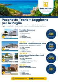 Pacchetto Treno + Soggiorno per la Puglia