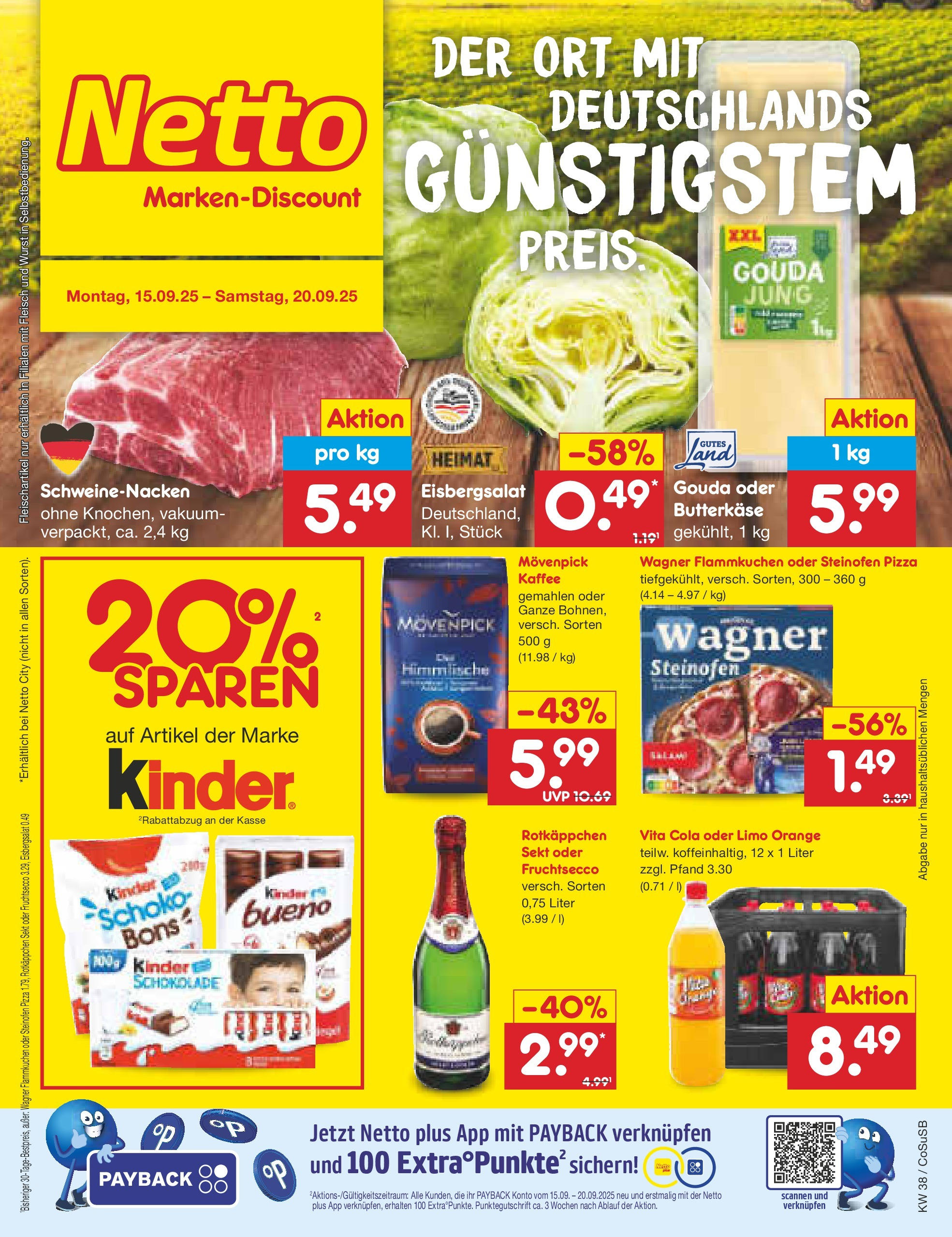 Netto Marken-Discount prospekt Bitterfeld-Wolfen	 (ab 14.09.2025) » Angebote | Seite: 1 | Produkte: Cola, Gouda, Vita cola, Pizza