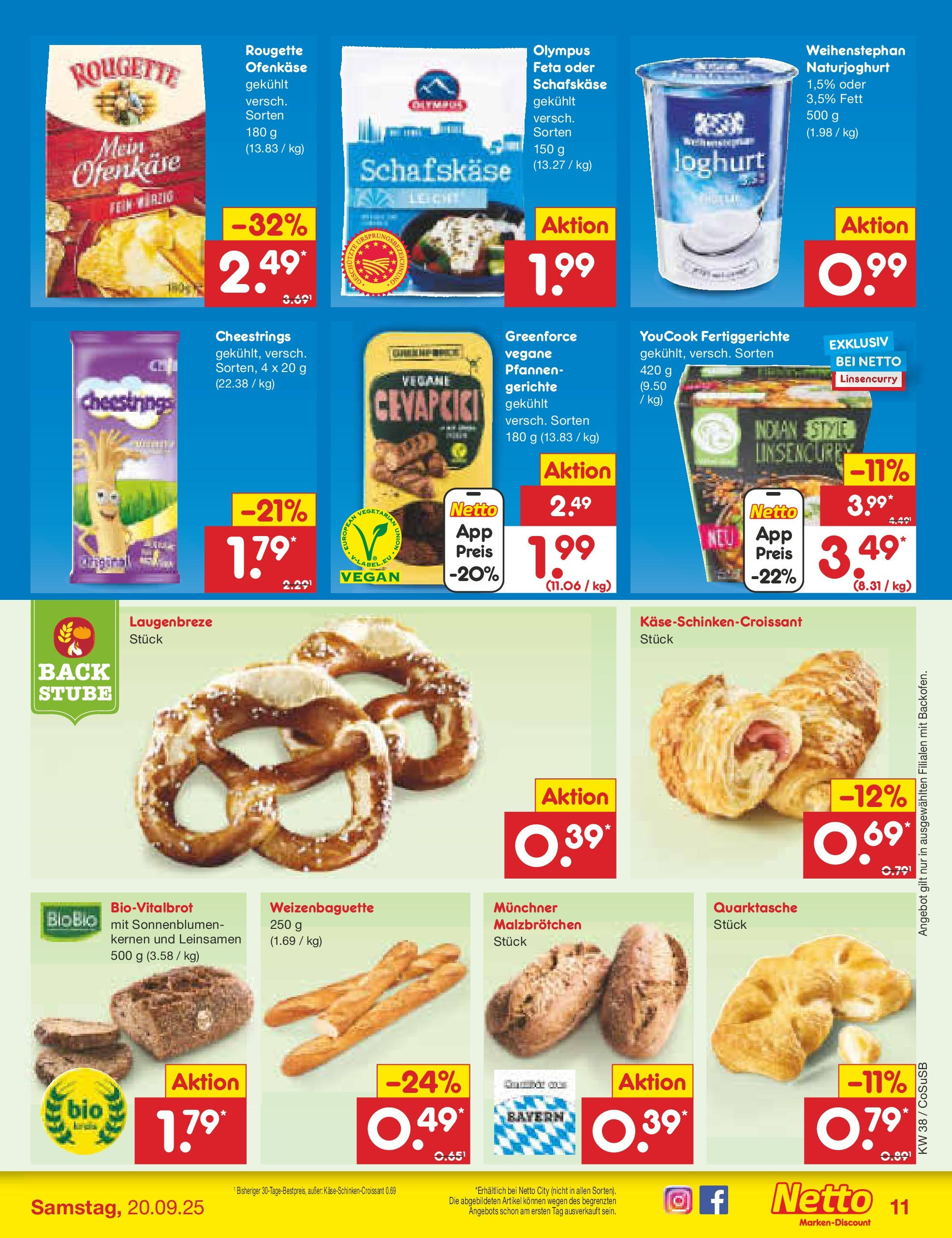 Netto Marken-Discount prospekt Bitterfeld-Wolfen	 (ab 14.09.2025) » Angebote | Seite: 11 | Produkte: Feta, Cevapcici, Fertiggerichte, Schafskase