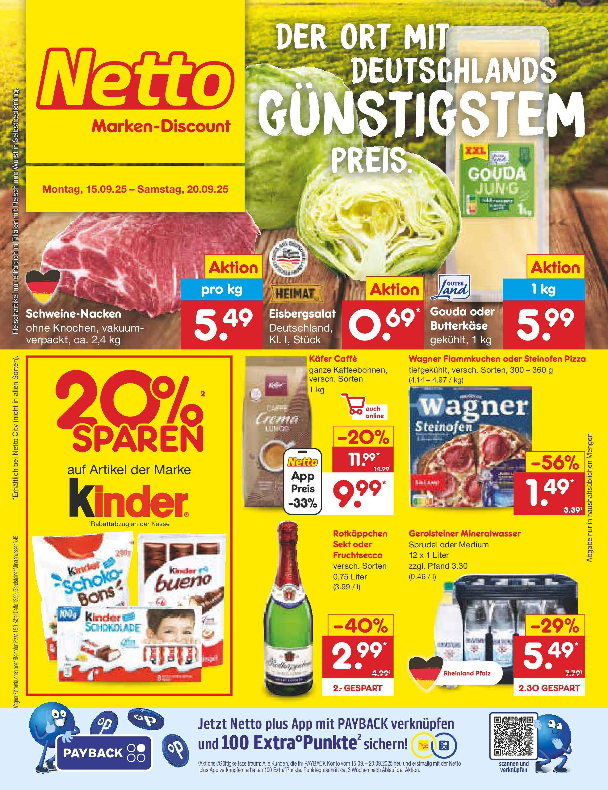 Netto Marken-Discount prospekt Gemmingen (ab 14.09.2025) » Angebote | Seite: 1 | Produkte: Schokolade, Schweinenacken, Fruchtsecco, Wurst Netto Marken-Discount prospekt Gemmingen (ab 14.09.2025) » Angebote | Seite: 1 | Produkte: Schokolade, Schweinenacken, Fruchtsecco, Wurst