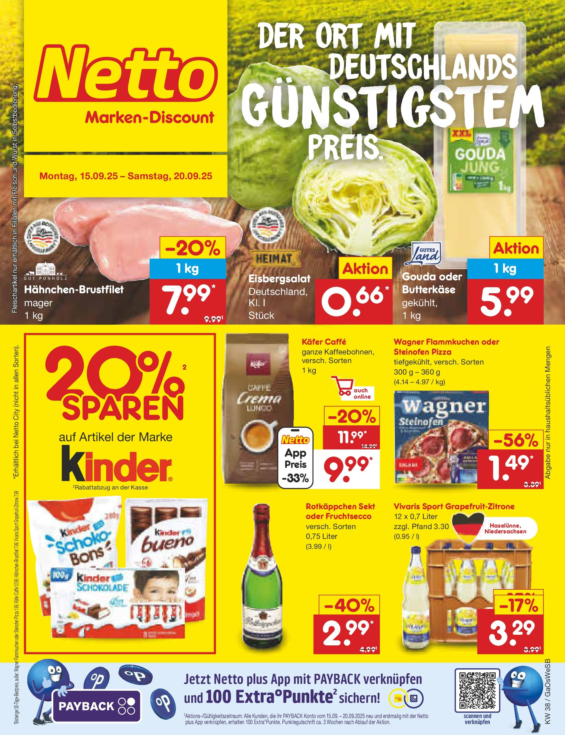 Netto Marken-Discount prospekt Bremen-Lesum	 (ab 15.09.2025) » Angebote | Seite: 1 | Produkte: Rotkappchen sekt, Eisbergsalat, Fruchtsecco, Rotkäppchen