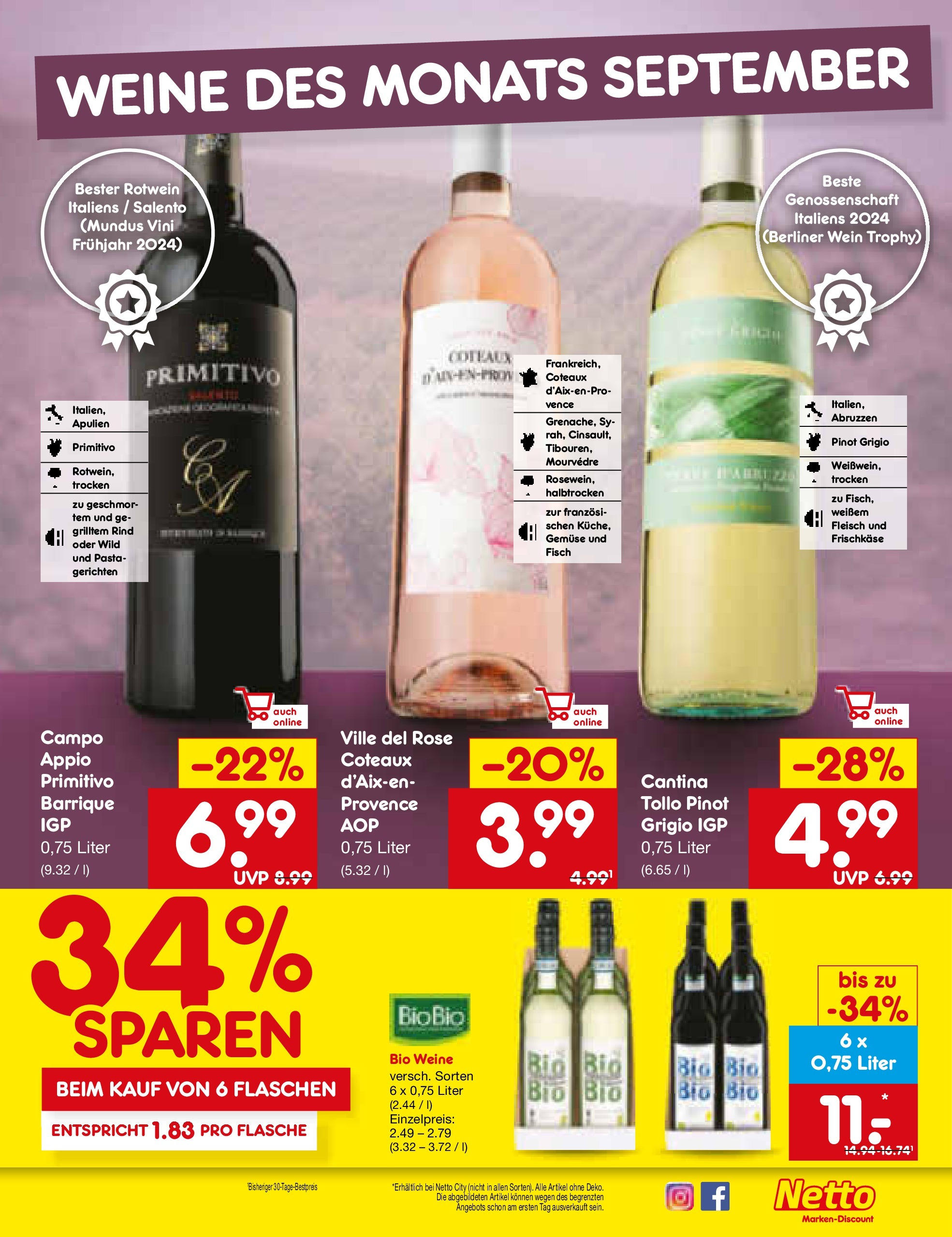 Netto Marken-Discount prospekt Osterode	 (ab 15.09.2025) » Angebote | Seite: 50 | Produkte: Fisch, Pasta, Wein, Fleisch