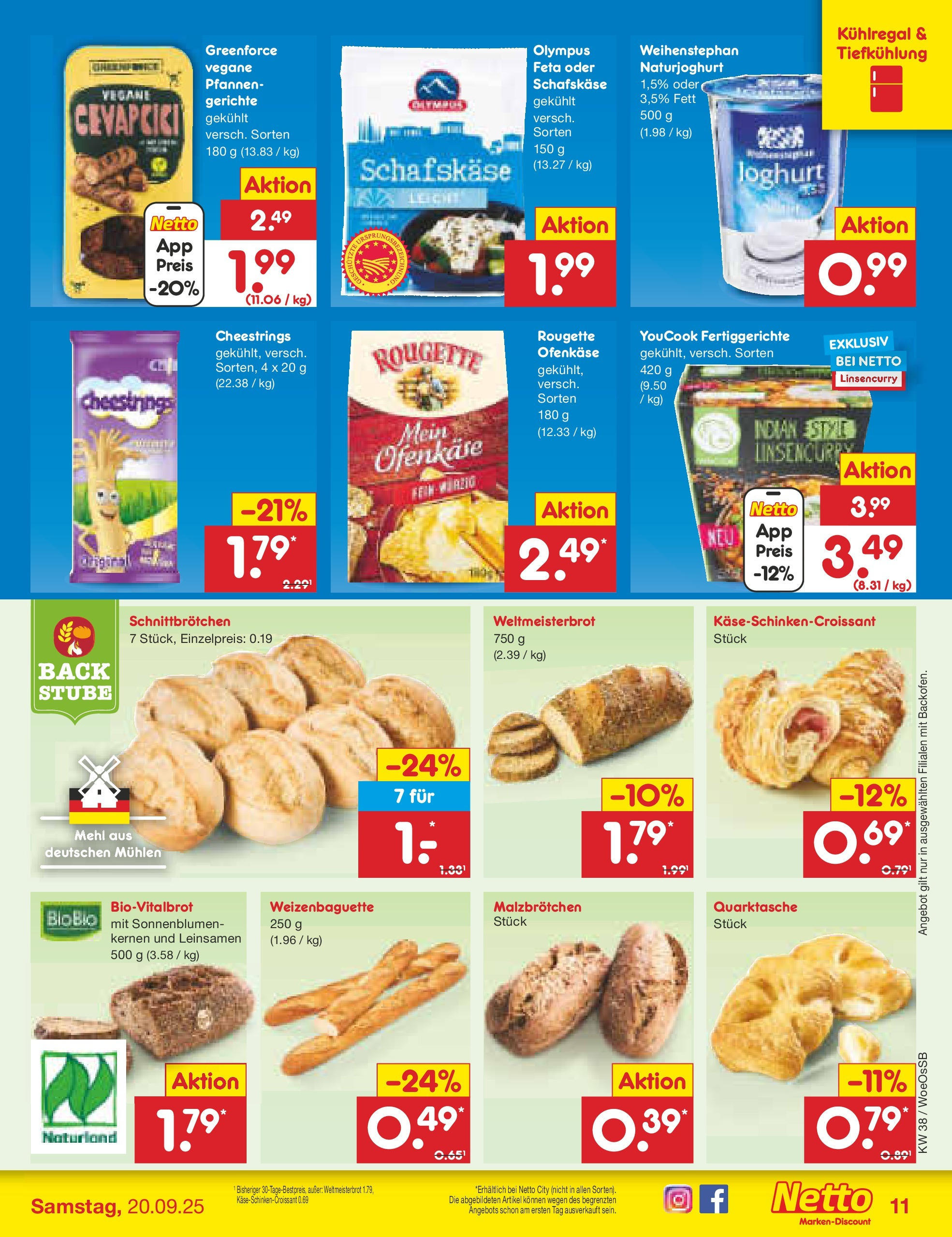Netto Marken-Discount prospekt Gemmingen (ab 14.09.2025) » Angebote | Seite: 11 | Produkte: Feta, Cevapcici, Fertiggerichte, Schafskase Netto Marken-Discount prospekt Gemmingen (ab 14.09.2025) » Angebote | Seite: 11 | Produkte: Feta, Cevapcici, Fertiggerichte, Schafskase