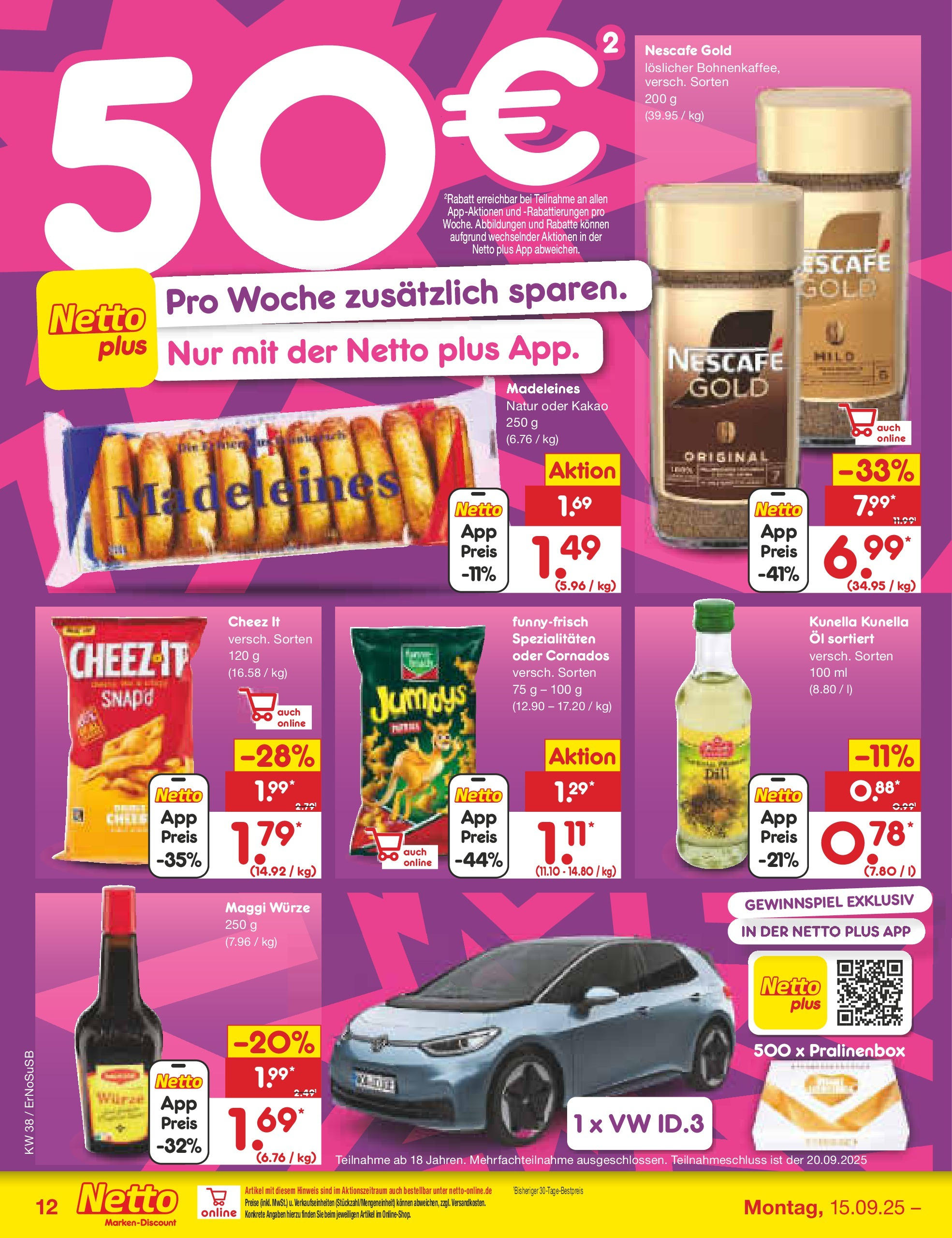 Netto Marken-Discount prospekt Elxleben	 (ab 15.09.2025) » Angebote | Seite: 16 | Produkte: Nescafe, Maggi, Öl, Nescafe gold