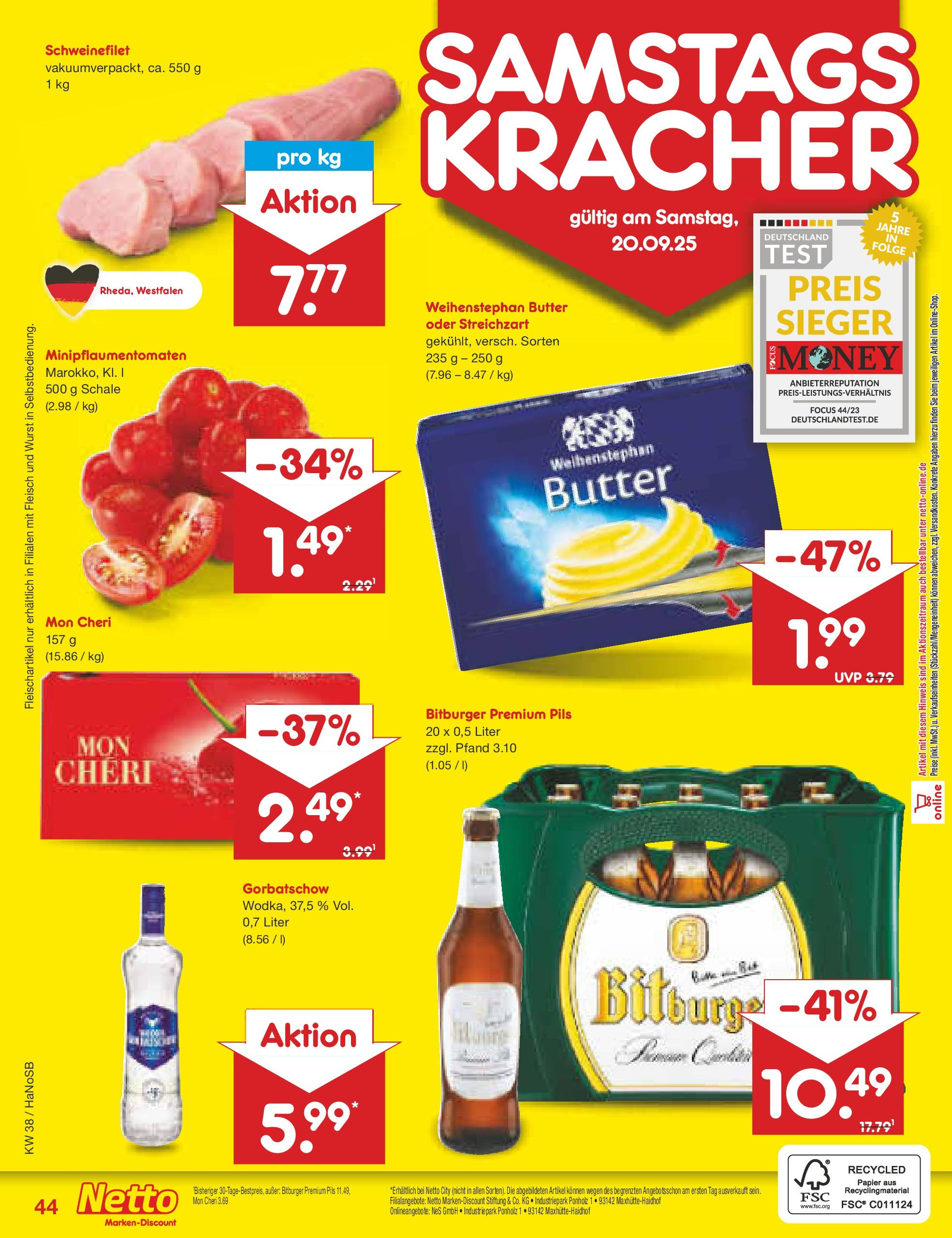 Netto Marken-Discount prospekt Schwerte-Geisecke (ab 15.09.2025) » Angebote | Seite: 49 | Produkte: Pils, Weihenstephan butter, Wurst, Fleisch Netto Marken-Discount prospekt Schwerte-Geisecke (ab 15.09.2025) » Angebote | Seite: 49 | Produkte: Pils, Weihenstephan butter, Wurst, Fleisch