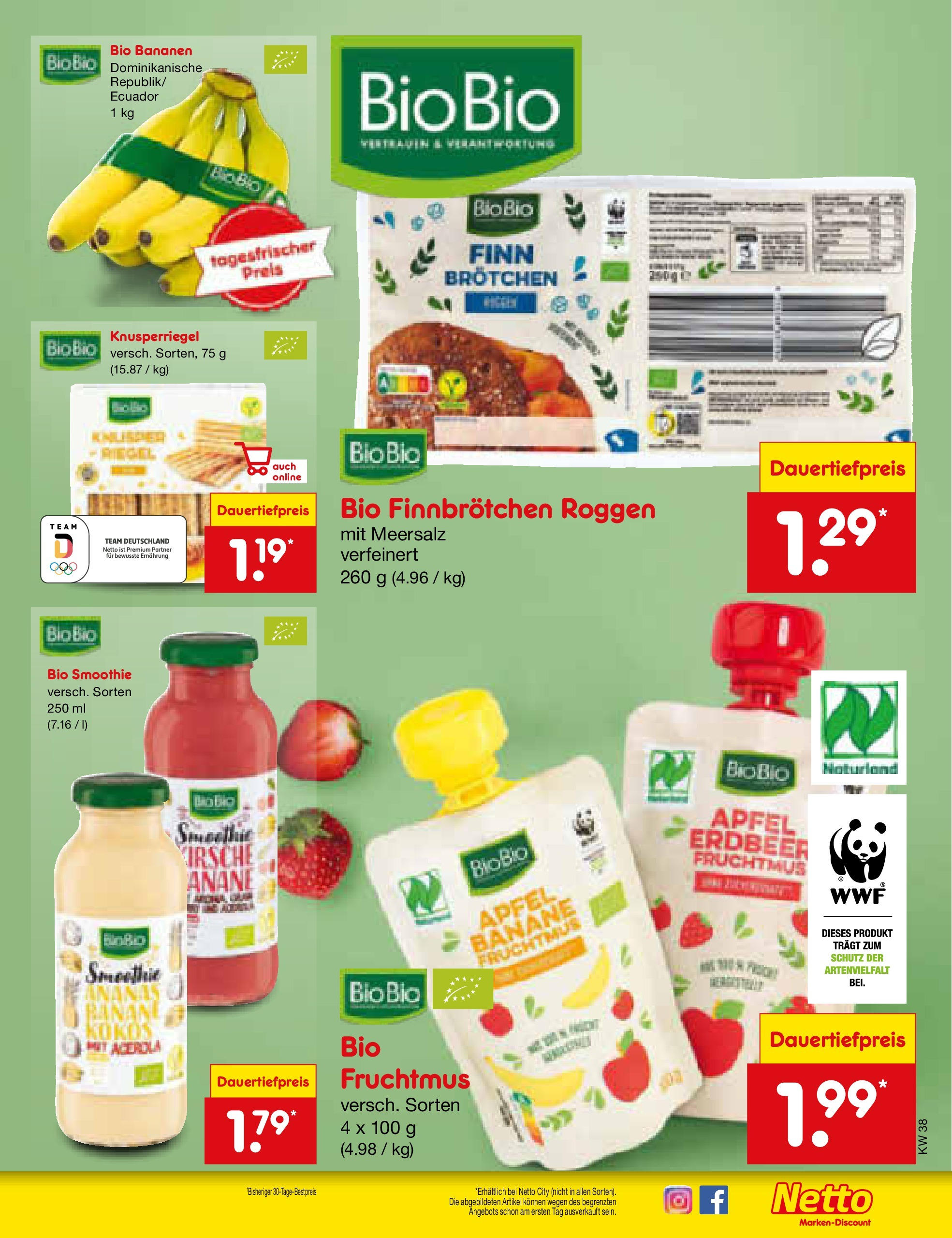 Netto Marken-Discount prospekt Osterode	 (ab 15.09.2025) » Angebote | Seite: 60 | Produkte: Äpfel, Bananen