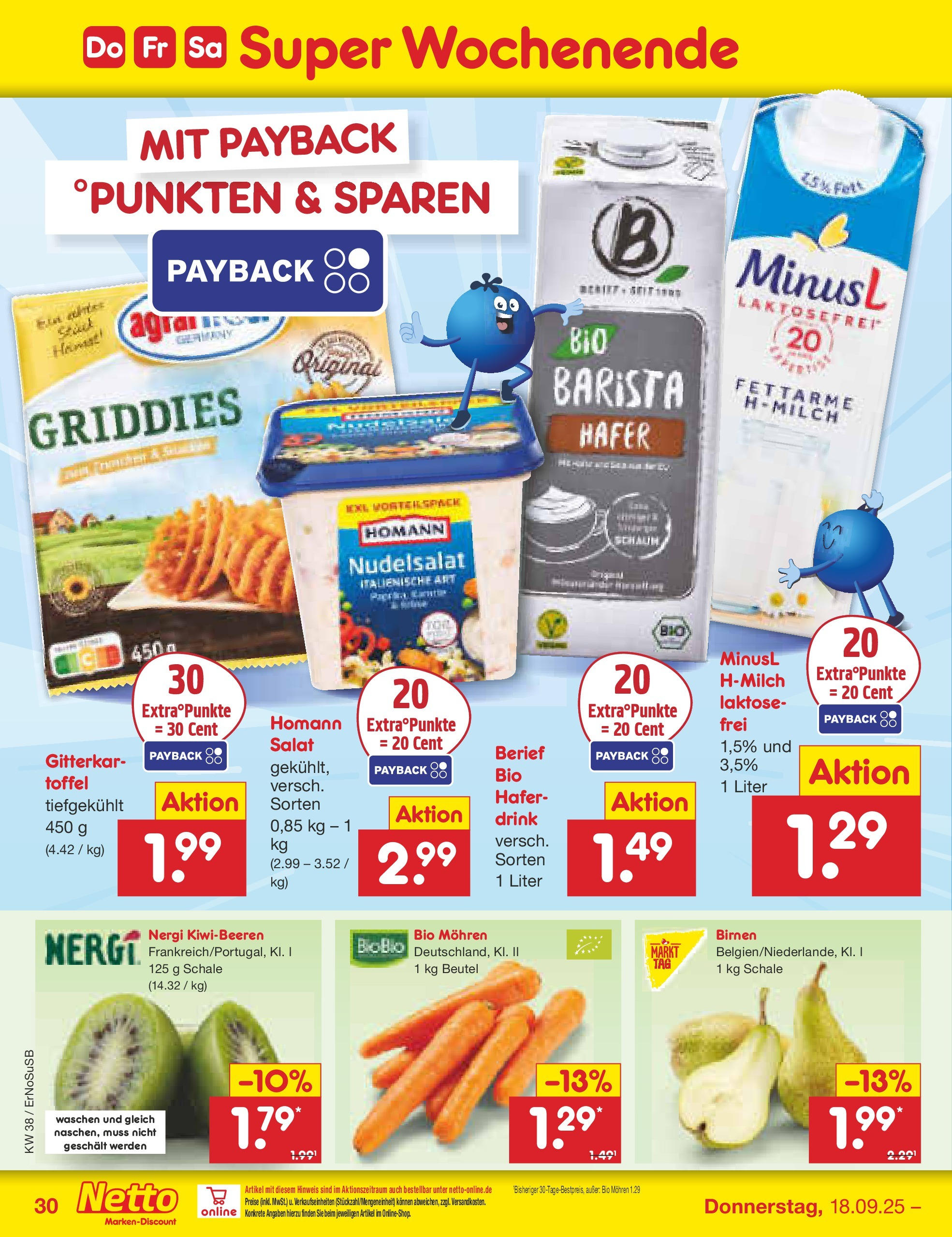 Netto Marken-Discount prospekt Elxleben	 (ab 15.09.2025) » Angebote | Seite: 36 | Produkte: Milch, Mohren, Salat
