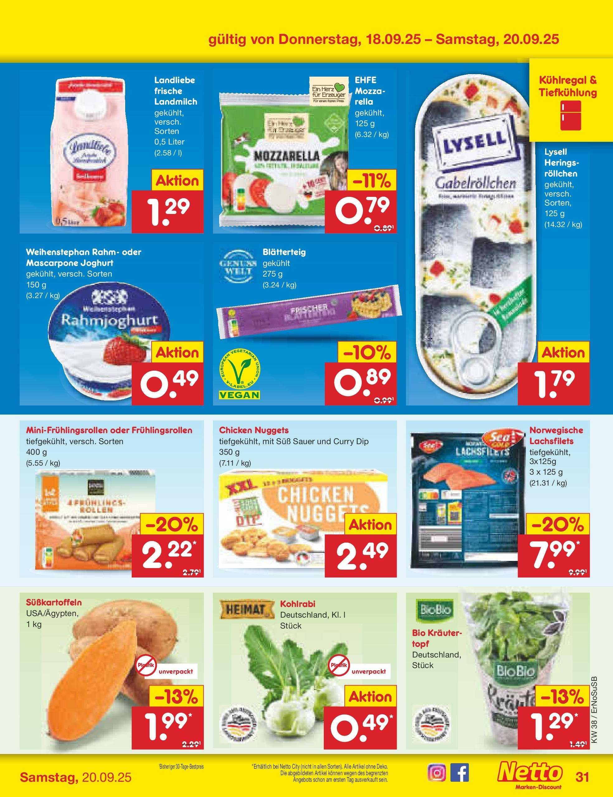 Netto Marken-Discount prospekt Elxleben	 (ab 15.09.2025) » Angebote | Seite: 37 | Produkte: Mascarpone, Joghurt, Mozzarella, Kohlrabi