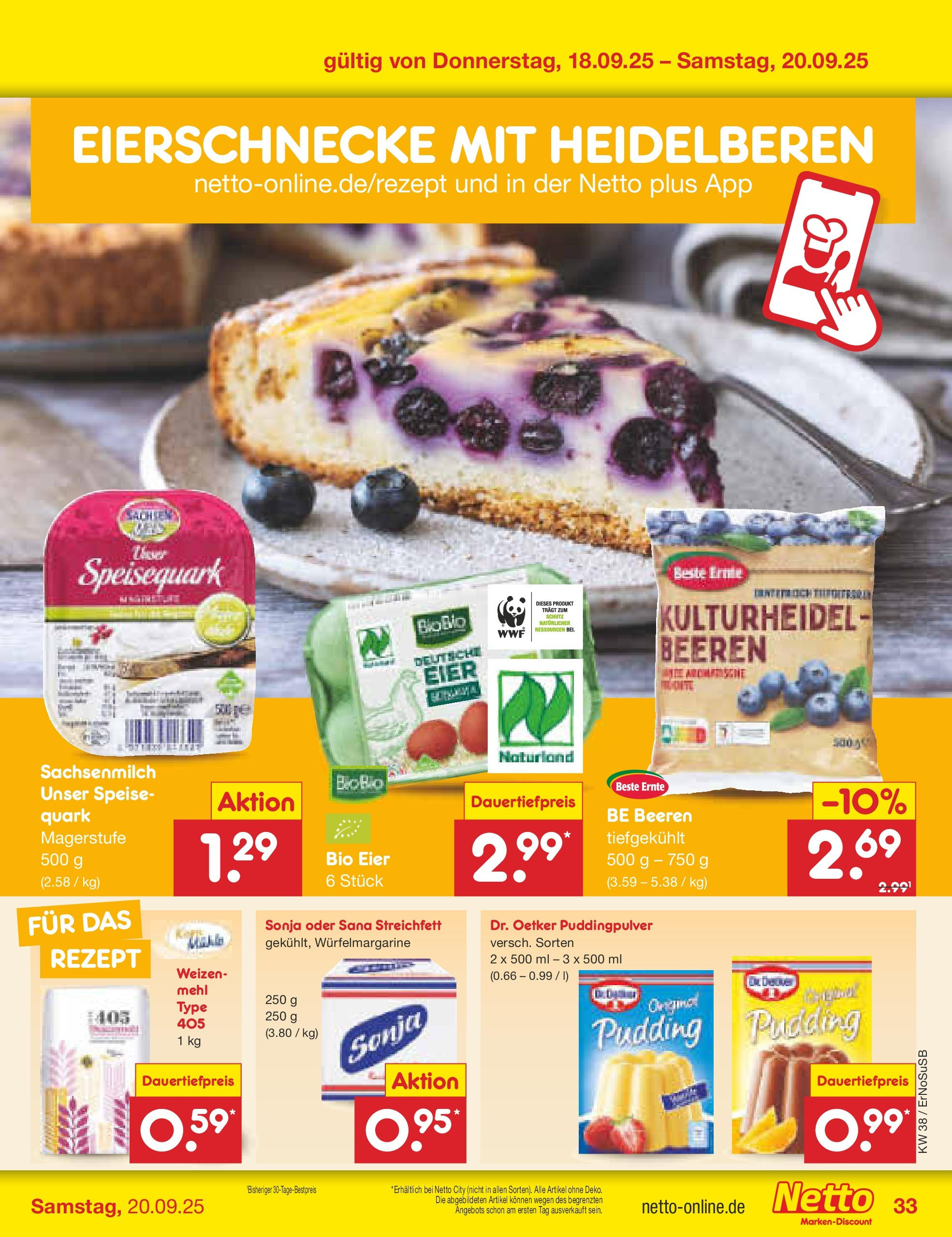 Netto Marken-Discount prospekt Elxleben	 (ab 15.09.2025) » Angebote | Seite: 39 | Produkte: Quark, Eier, Pudding, Speisequark