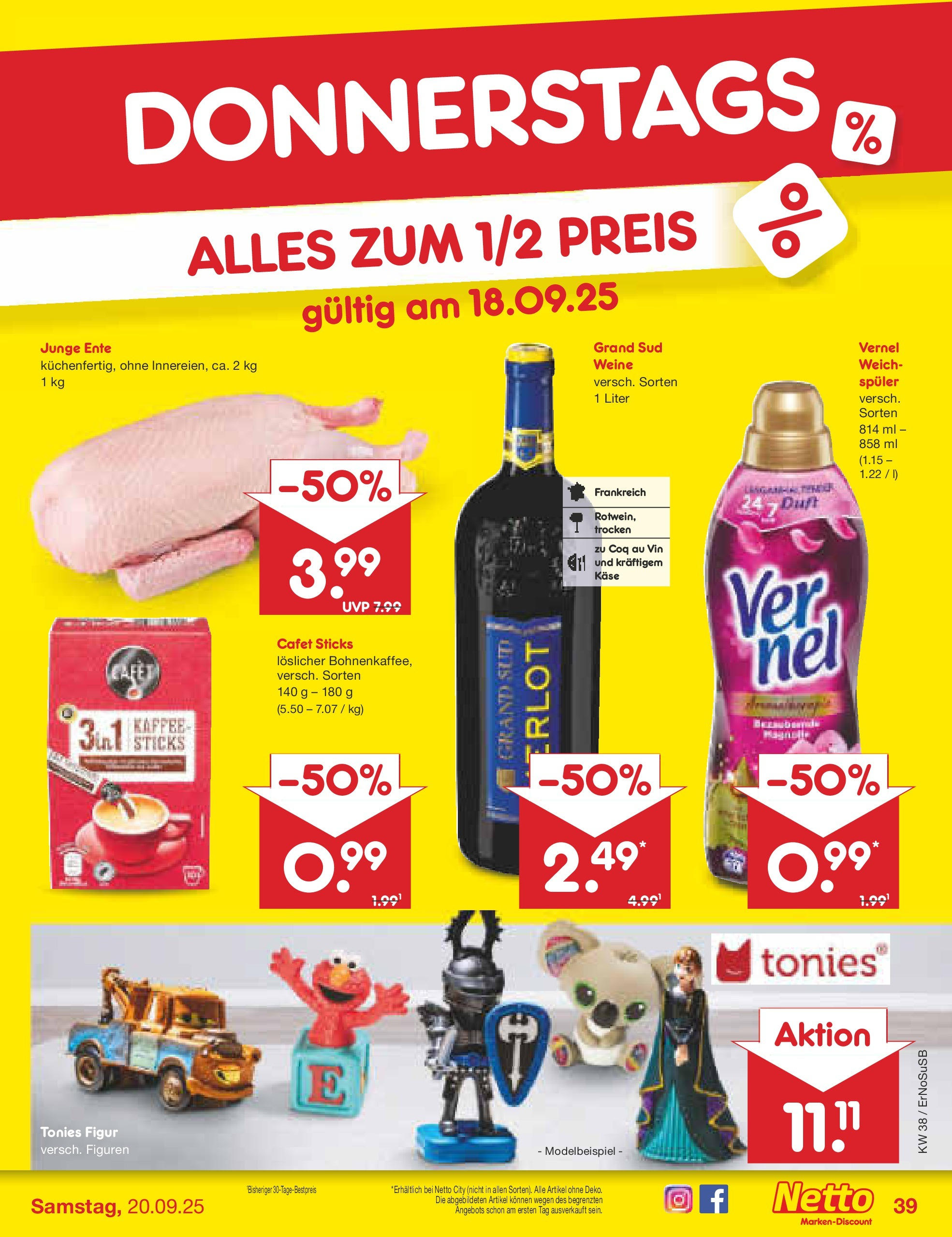Netto Marken-Discount prospekt Elxleben	 (ab 15.09.2025) » Angebote | Seite: 47 | Produkte: Käse, Kaffee, Duft, Vernel