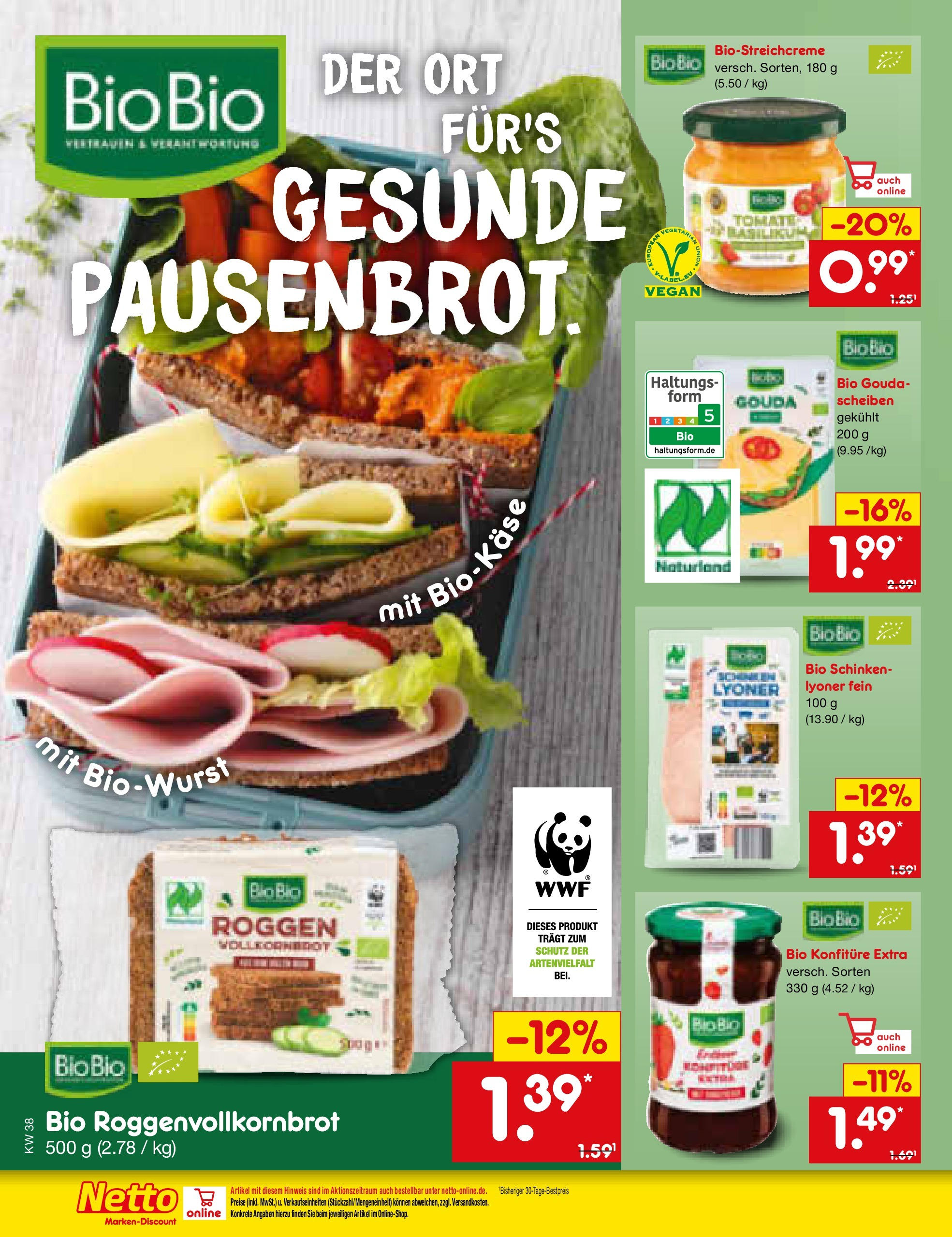 Netto Marken-Discount prospekt Elxleben	 (ab 15.09.2025) » Angebote | Seite: 57 | Produkte: Gouda, Vollkornbrot, Schinken