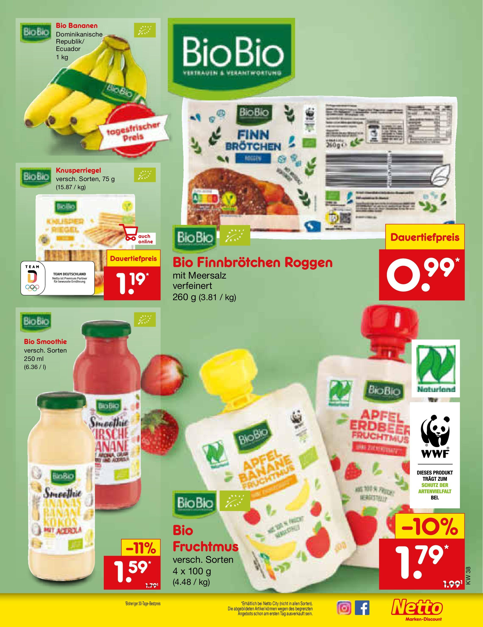 Netto Marken-Discount prospekt Elxleben	 (ab 15.09.2025) » Angebote | Seite: 58 | Produkte: Äpfel, Bananen