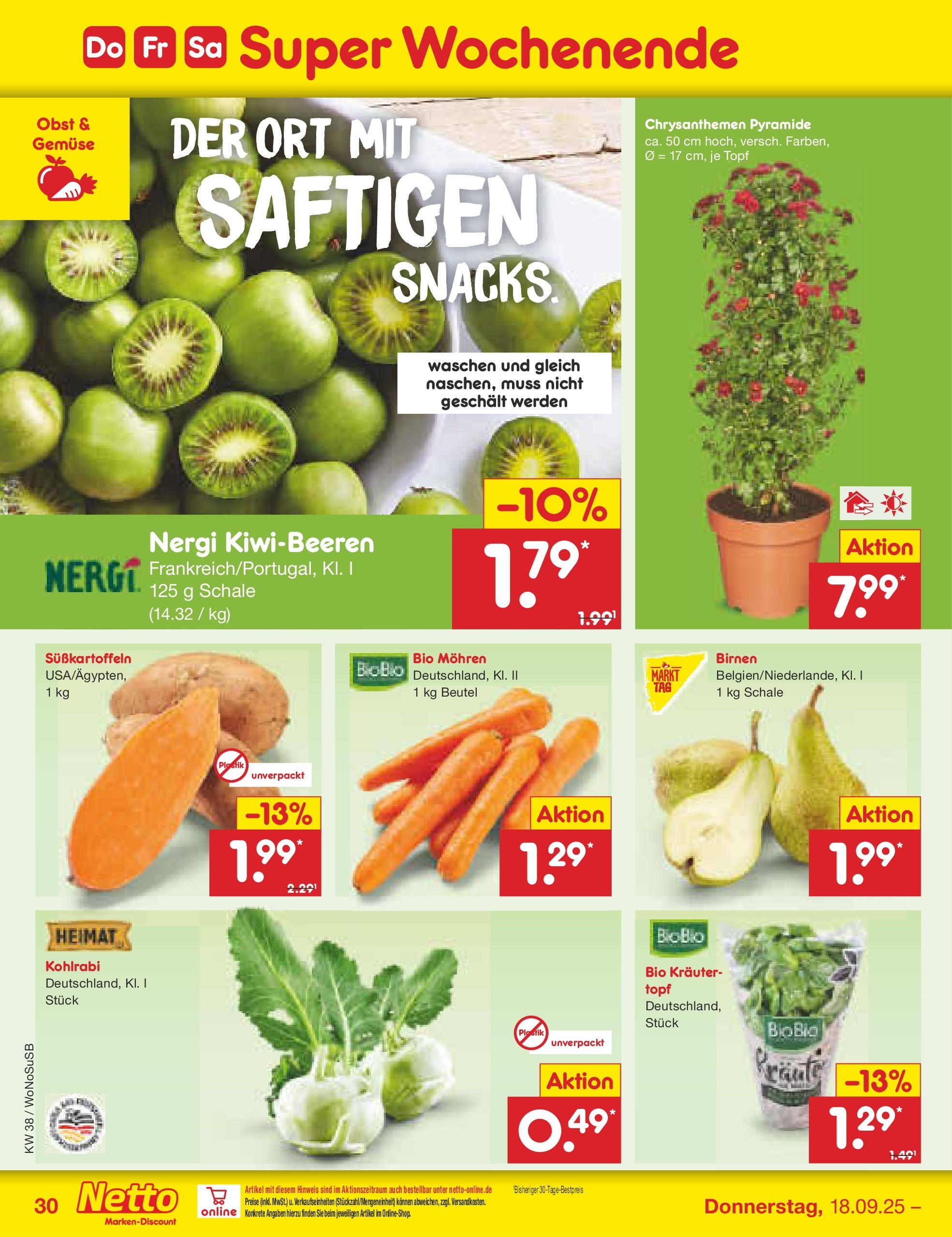 Netto Marken-Discount prospekt Frankfurt am Main (ab 15.09.2025) » Angebote | Seite: 34 | Produkte: Kohlrabi, Mohren, Gemüse, Obst Netto Marken-Discount prospekt Frankfurt am Main (ab 15.09.2025) » Angebote | Seite: 34 | Produkte: Kohlrabi, Mohren, Gemüse, Obst