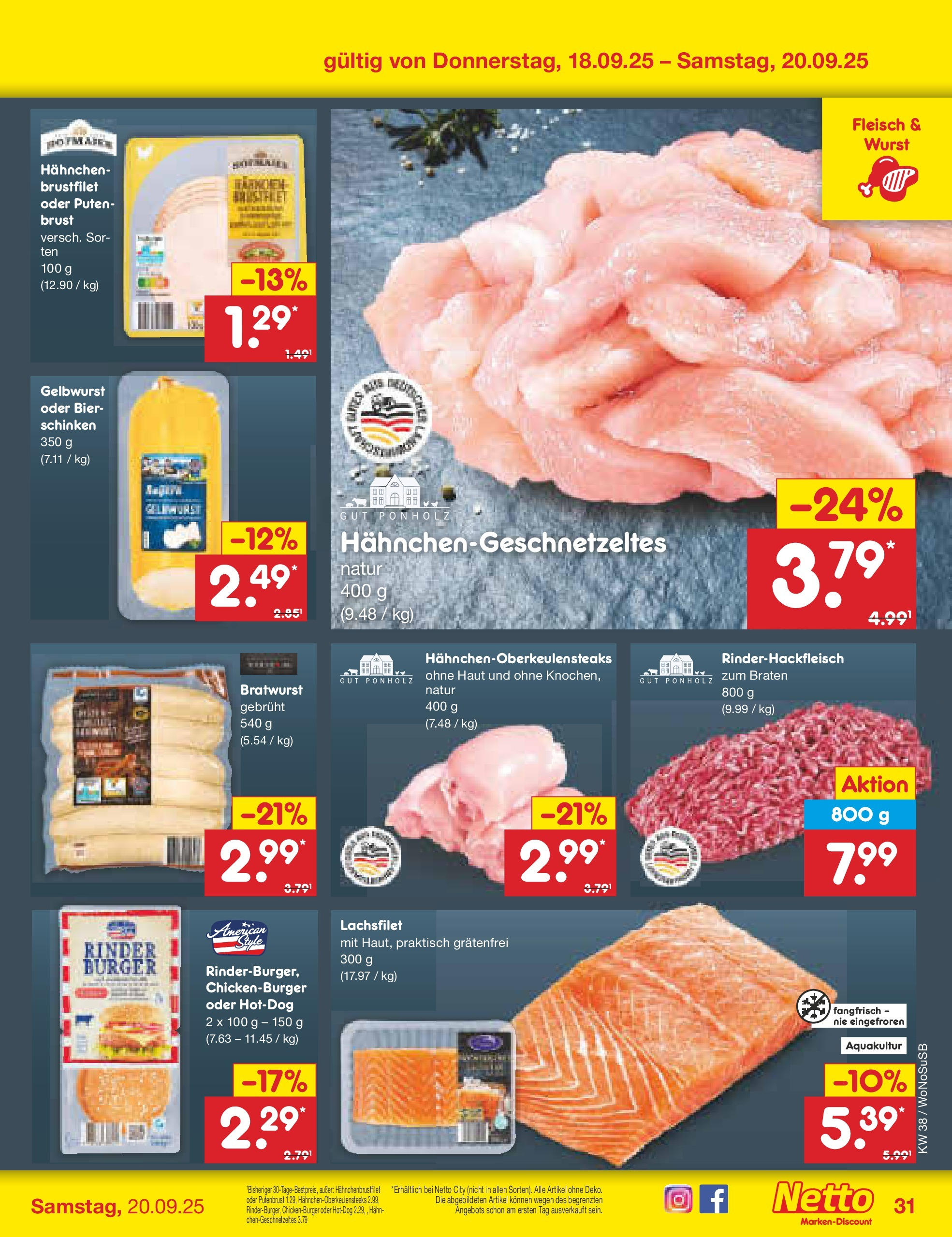Netto Marken-Discount prospekt Frankfurt am Main (ab 15.09.2025) » Angebote | Seite: 35 | Produkte: Bier, Bratwurst, Burger, Wurst Netto Marken-Discount prospekt Frankfurt am Main (ab 15.09.2025) » Angebote | Seite: 35 | Produkte: Bier, Bratwurst, Burger, Wurst