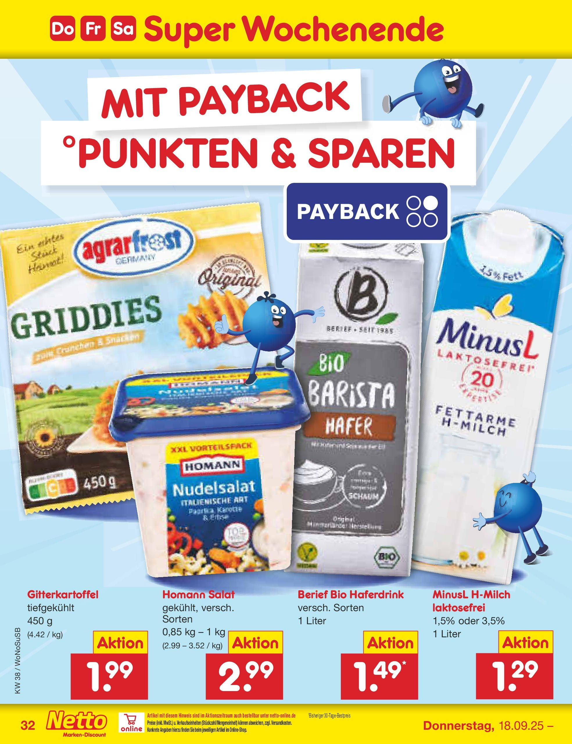 Netto Marken-Discount prospekt Frankfurt am Main (ab 15.09.2025) » Angebote | Seite: 36 | Produkte: Milch, Haferdrink, Salat Netto Marken-Discount prospekt Frankfurt am Main (ab 15.09.2025) » Angebote | Seite: 36 | Produkte: Milch, Haferdrink, Salat