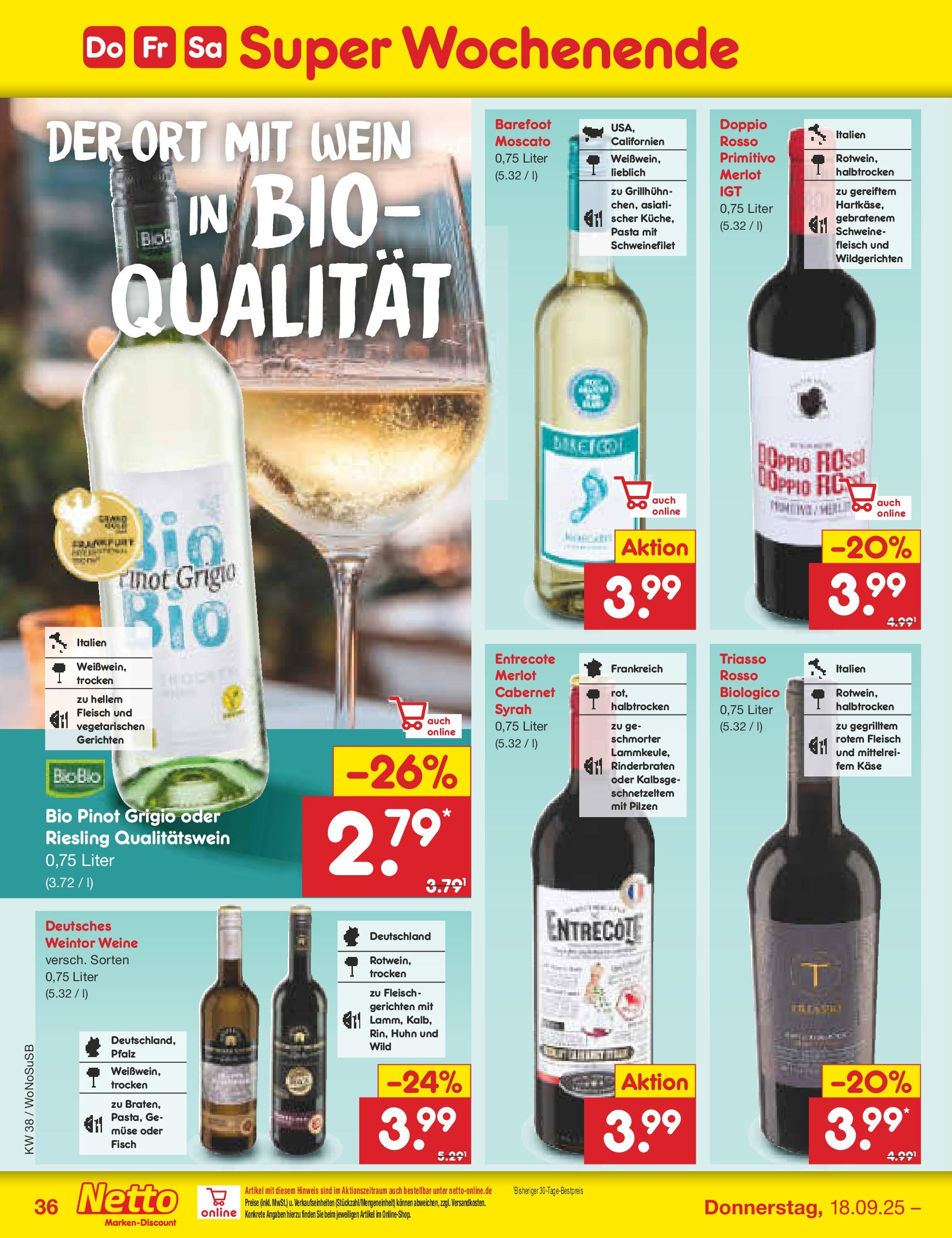 Netto Marken-Discount prospekt Frankfurt am Main (ab 15.09.2025) » Angebote | Seite: 40 | Produkte: Käse, Merlot, Pasta, Fleisch Netto Marken-Discount prospekt Frankfurt am Main (ab 15.09.2025) » Angebote | Seite: 40 | Produkte: Käse, Merlot, Pasta, Fleisch