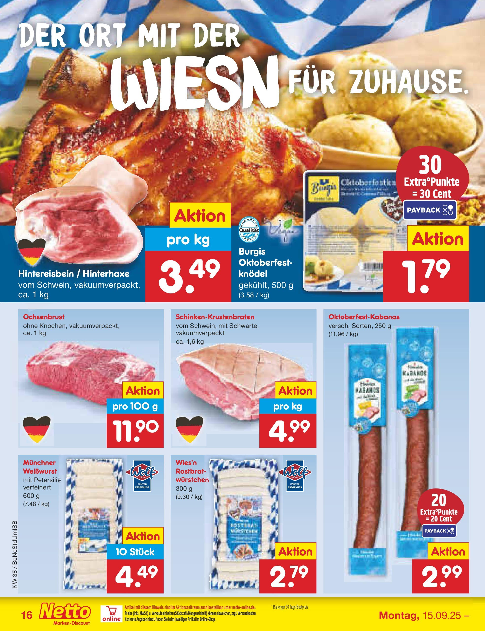 Netto Marken-Discount prospekt Berlin-Spandau	 (ab 15.09.2025) » Angebote | Seite: 16 | Produkte: Weißwurst, Petersilie