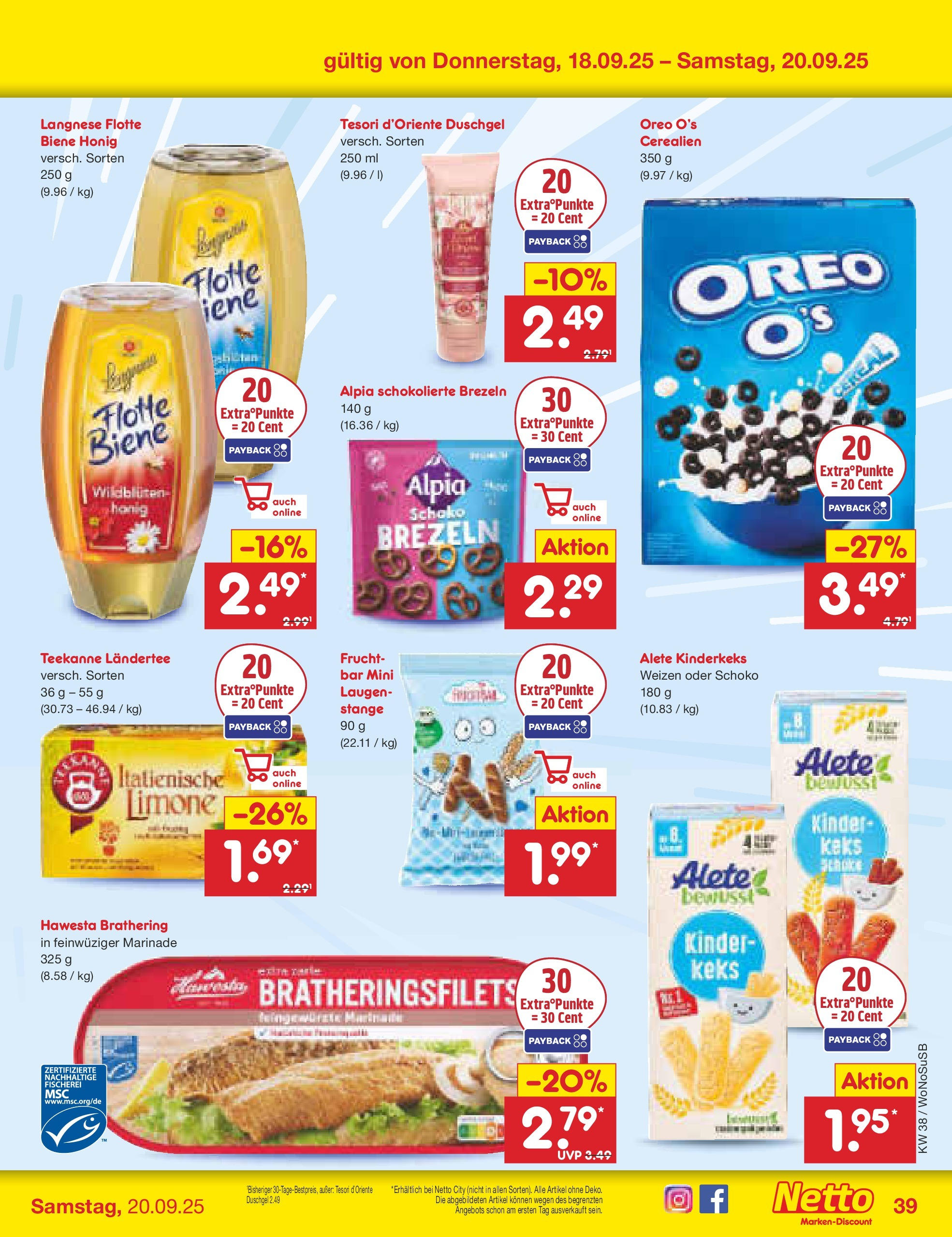 Netto Marken-Discount prospekt Frankfurt am Main (ab 15.09.2025) » Angebote | Seite: 43 | Produkte: Langnese, Duschgel, Teekanne Netto Marken-Discount prospekt Frankfurt am Main (ab 15.09.2025) » Angebote | Seite: 43 | Produkte: Langnese, Duschgel, Teekanne