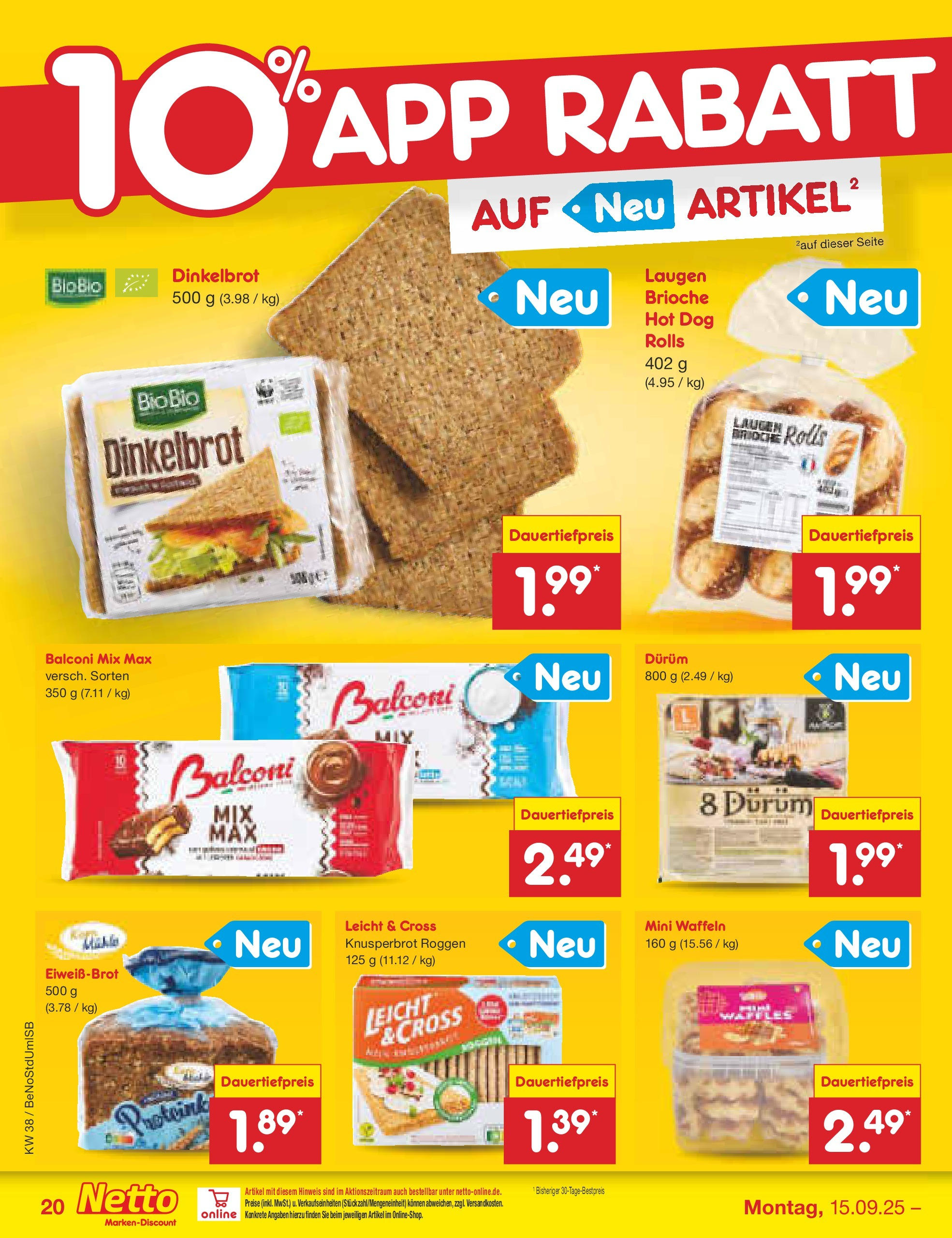Netto Marken-Discount prospekt Berlin-Spandau	 (ab 15.09.2025) » Angebote | Seite: 22 | Produkte: Waffeln