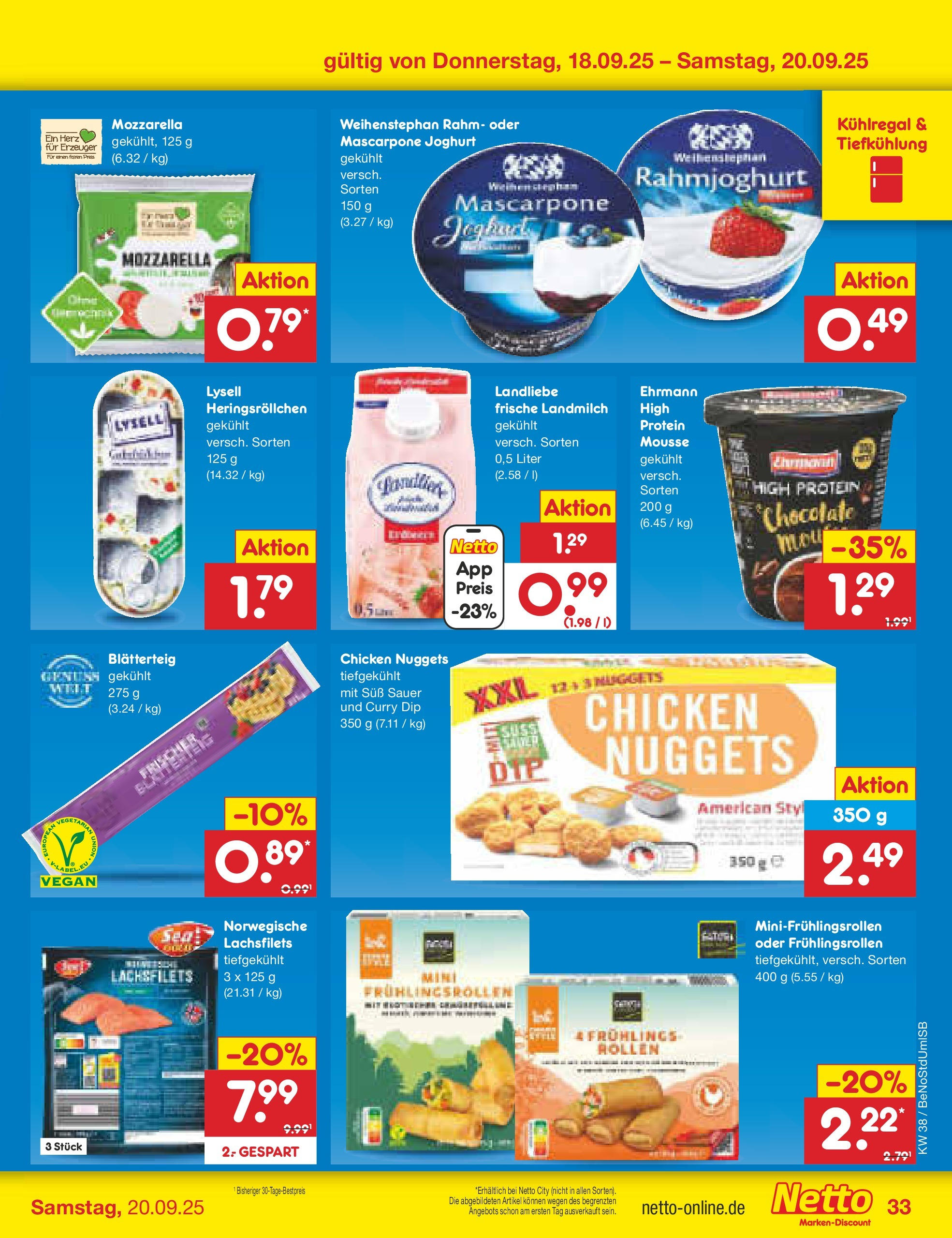 Netto Marken-Discount prospekt Berlin-Spandau	 (ab 15.09.2025) » Angebote | Seite: 37 | Produkte: Mascarpone, Joghurt, Mozzarella